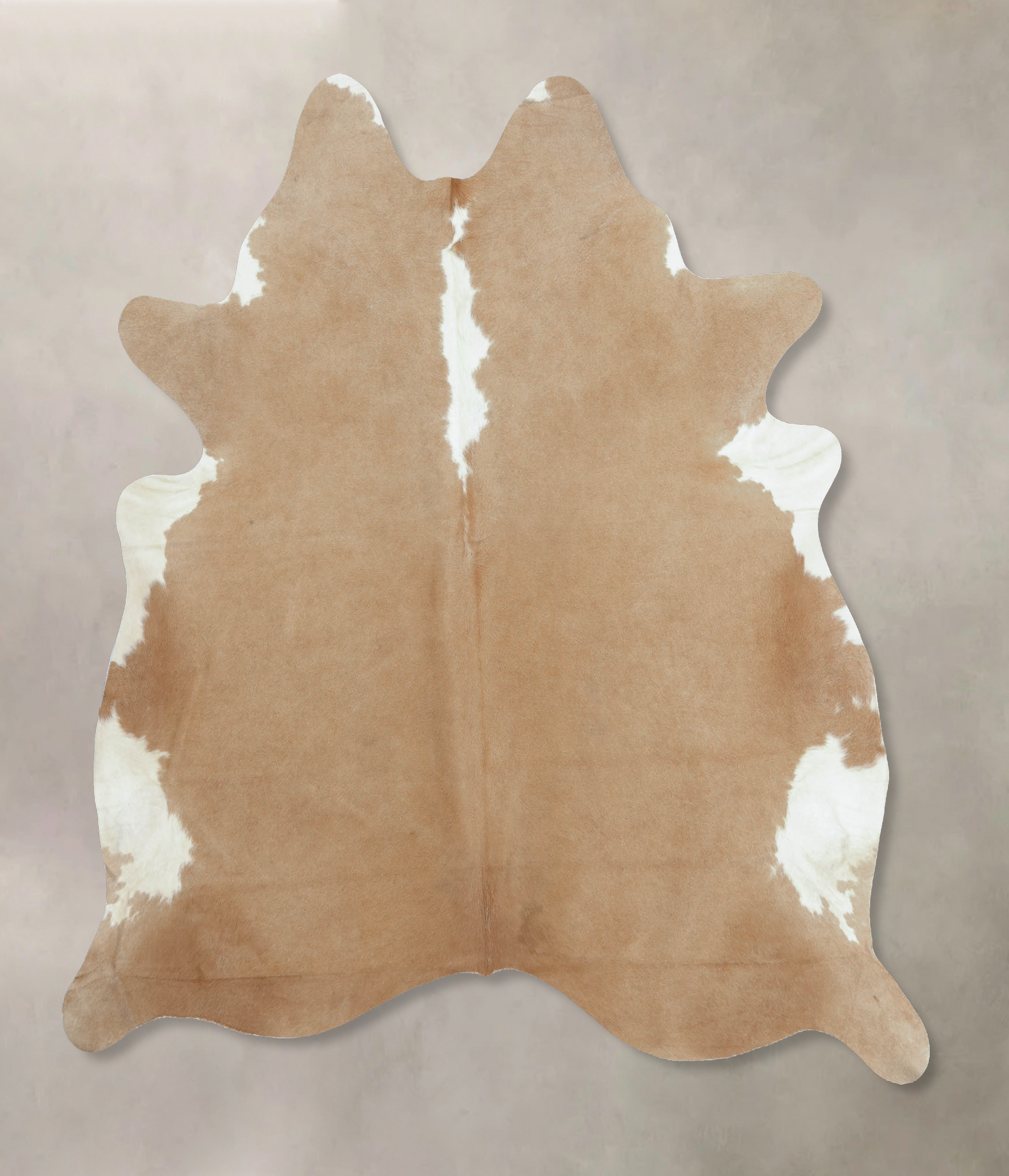 Beige and White Cowhide Rug #B9497