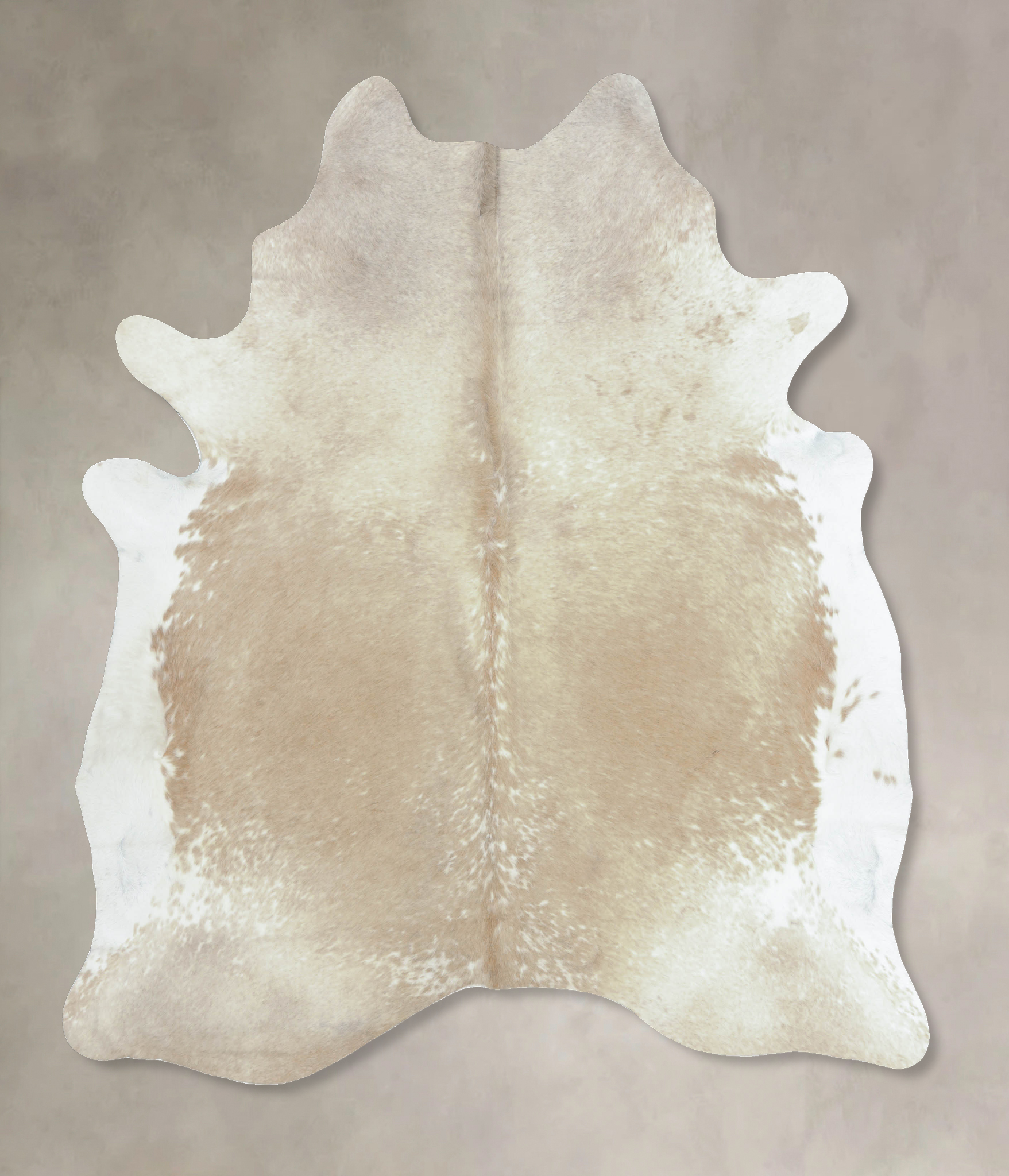 Beige and White Cowhide Rug #B9499