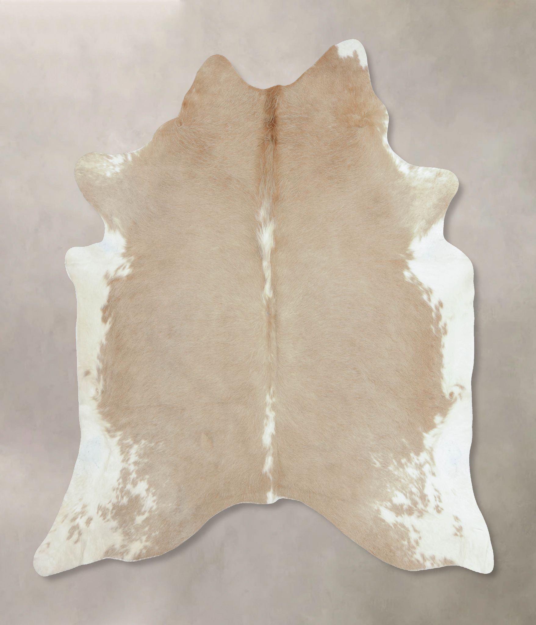 Beige and White Cowhide Rug #B9510