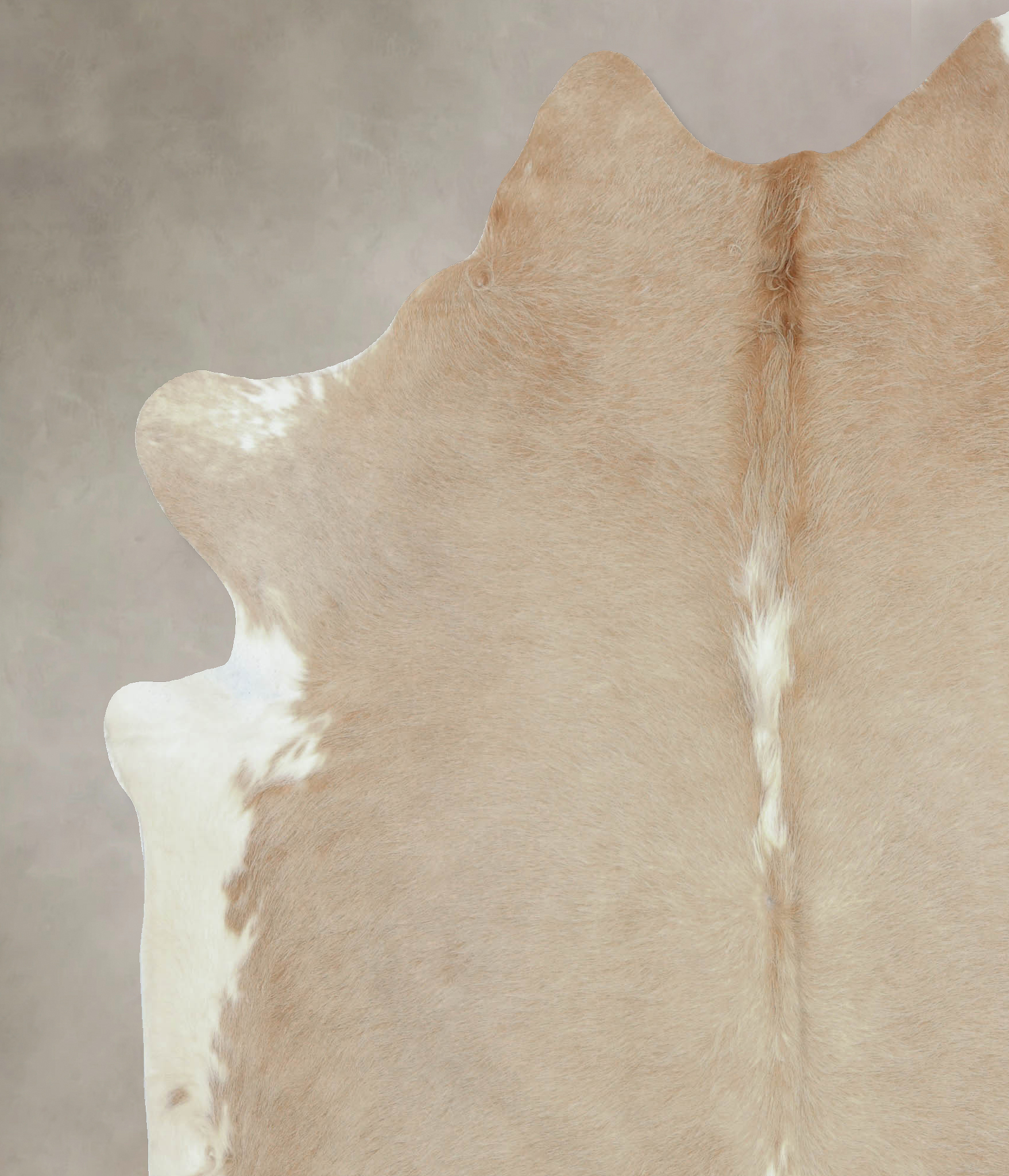 Beige and White Cowhide Rug #B9510