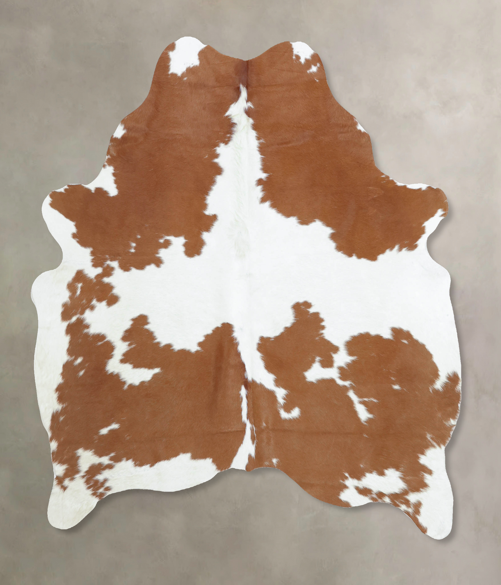 Brown and White Cowhide Rug #B9516