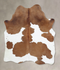 Brown and White Large Brazilian Cowhide Rug 7'0