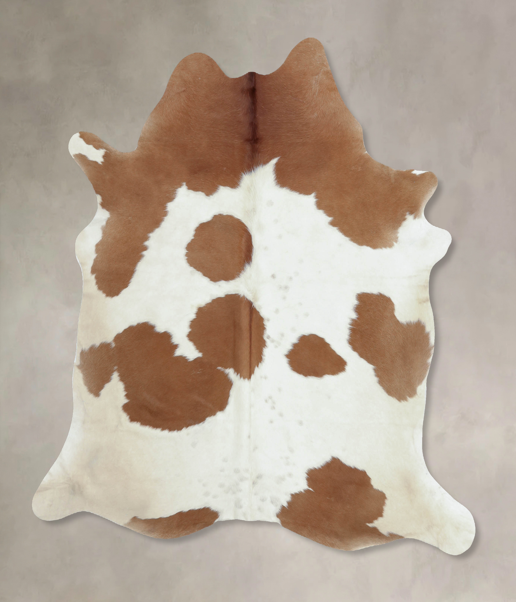 Brown and White Cowhide Rug #B9519