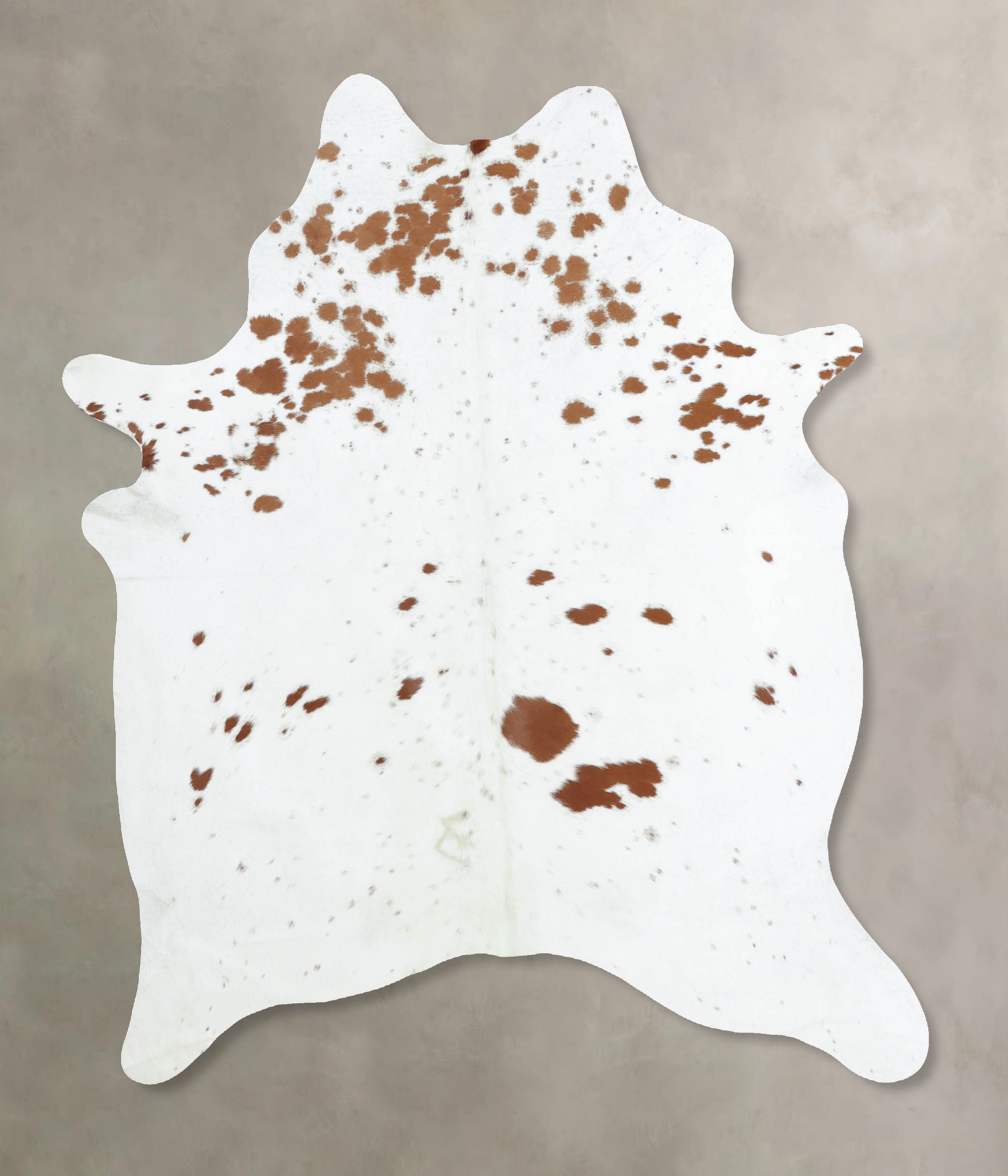 Brown and White Regular Cowhide Rug #B9521