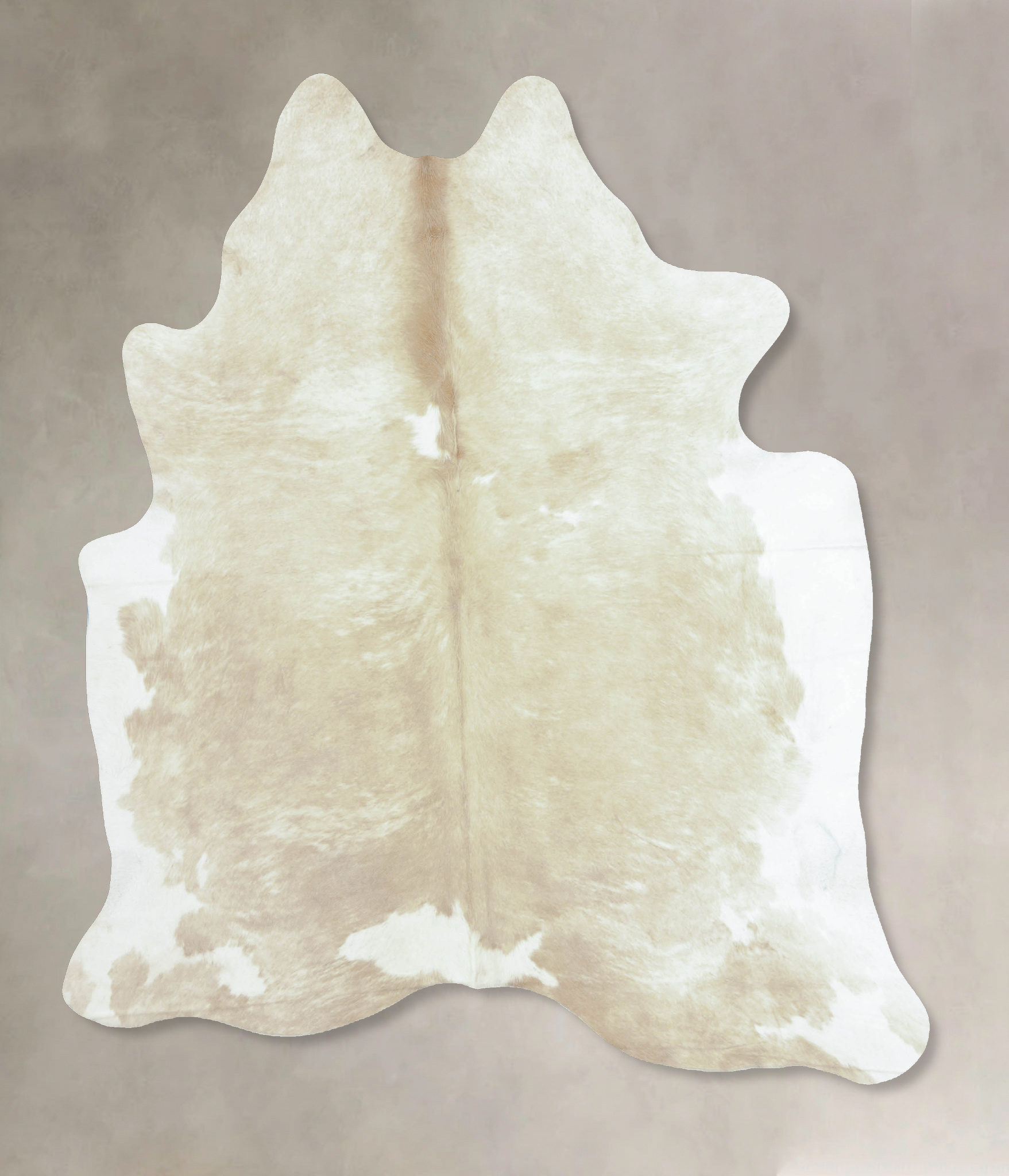 Beige and White Cowhide Rug #B9544