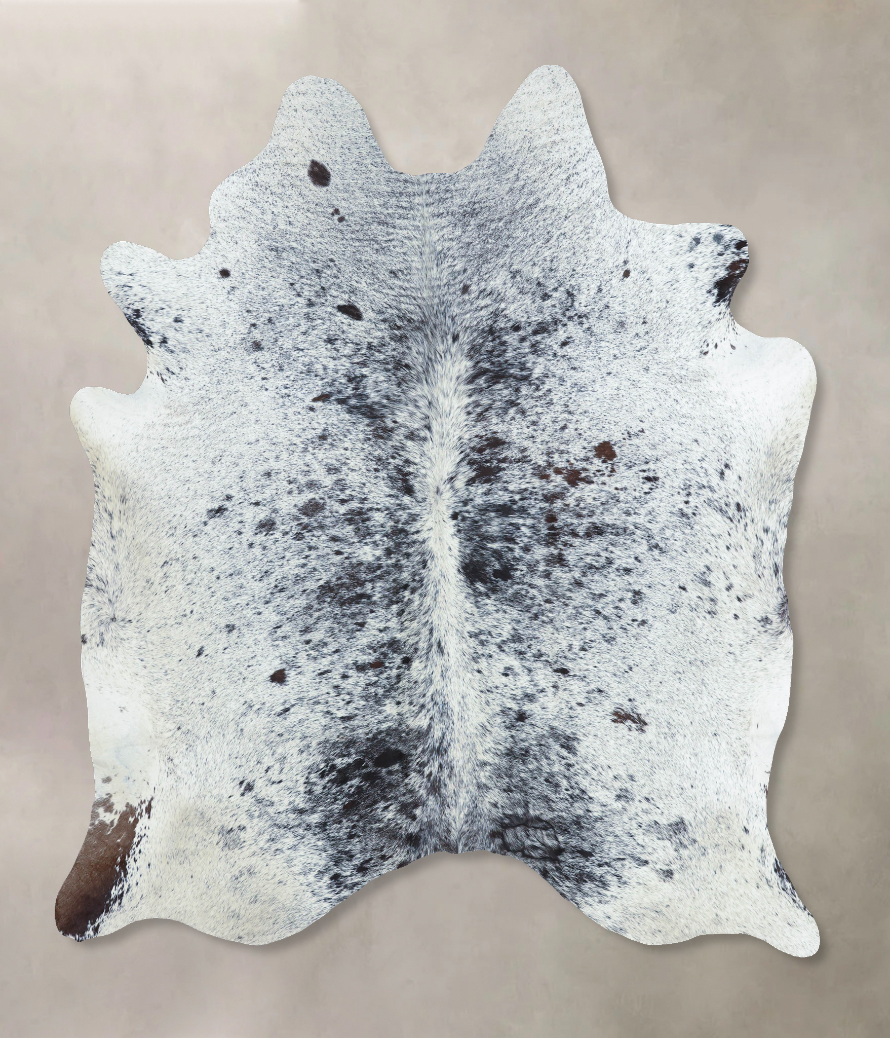 Salt and Pepper Black Cowhide Rug #B9588