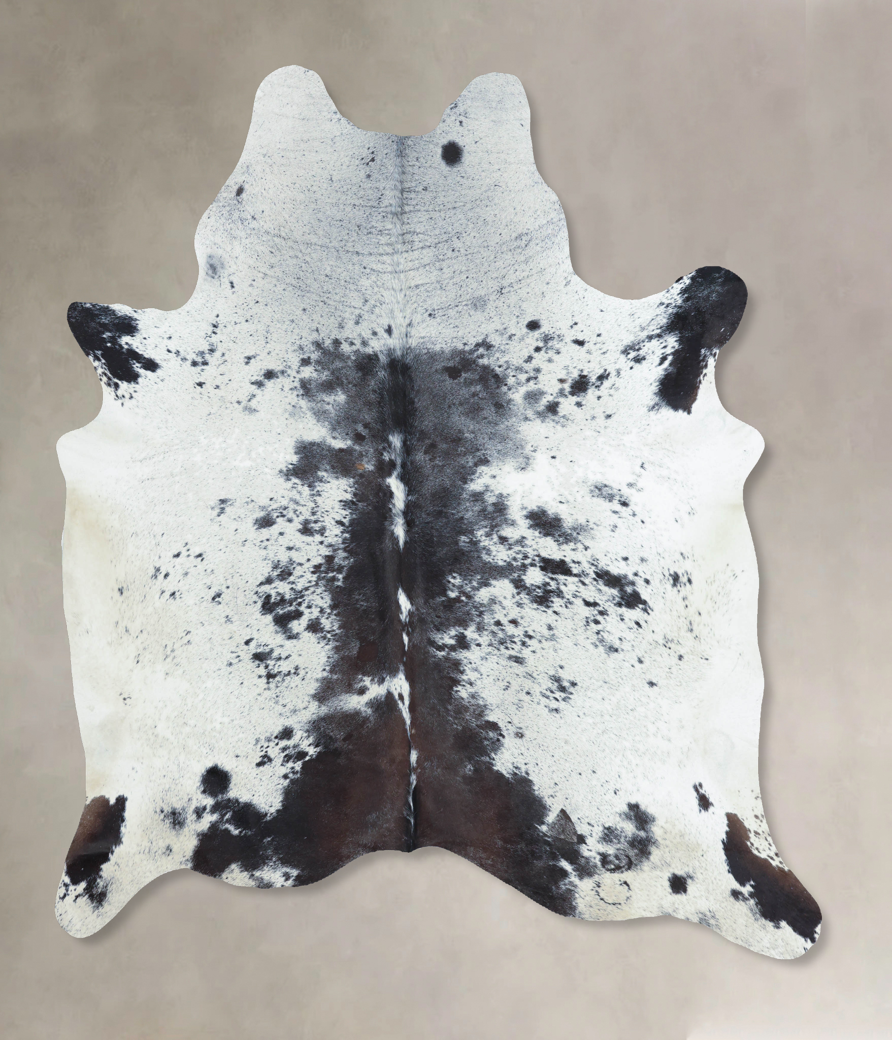 Salt and Pepper Black Cowhide Rug #B9589