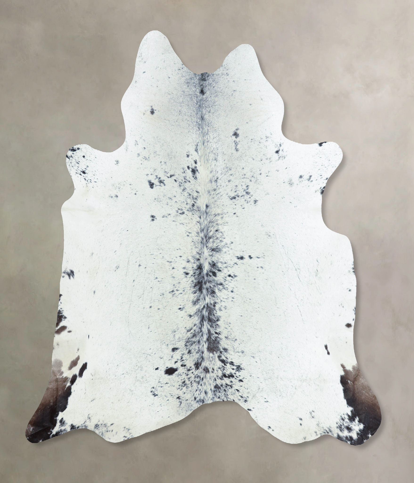 Salt and Pepper Black Cowhide Rug #B9598