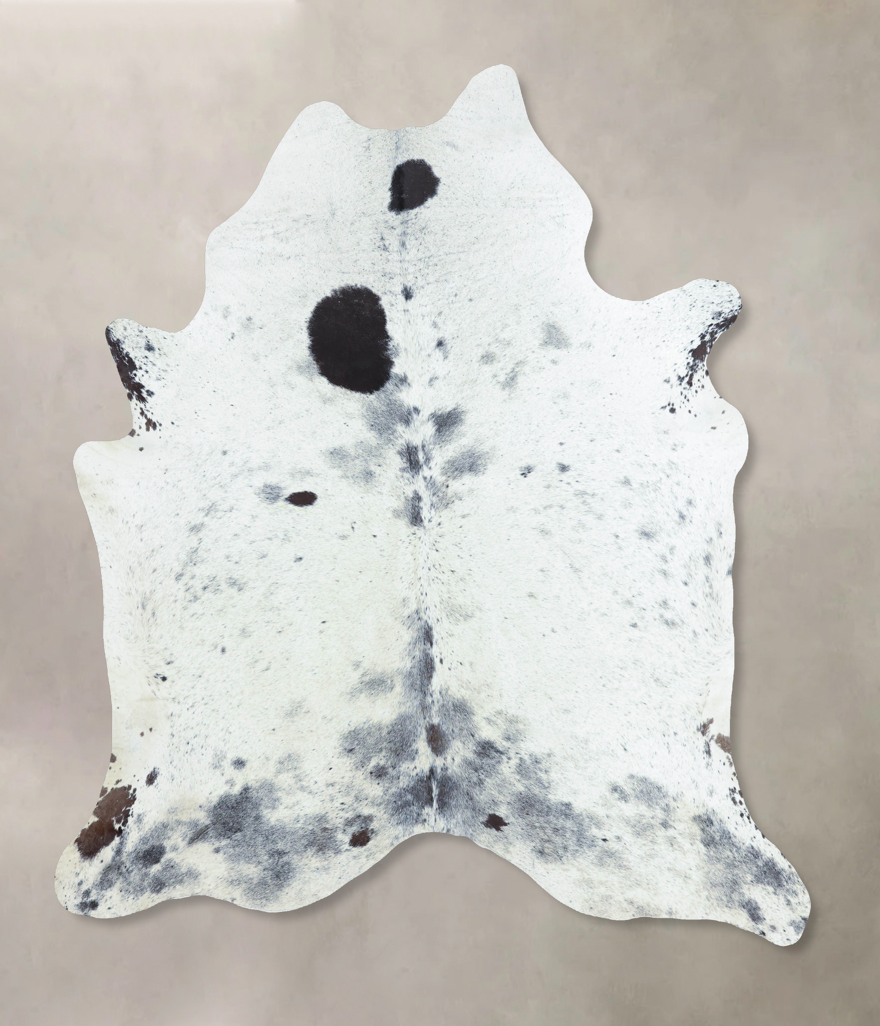 Salt and Pepper Black Cowhide Rug #B9601