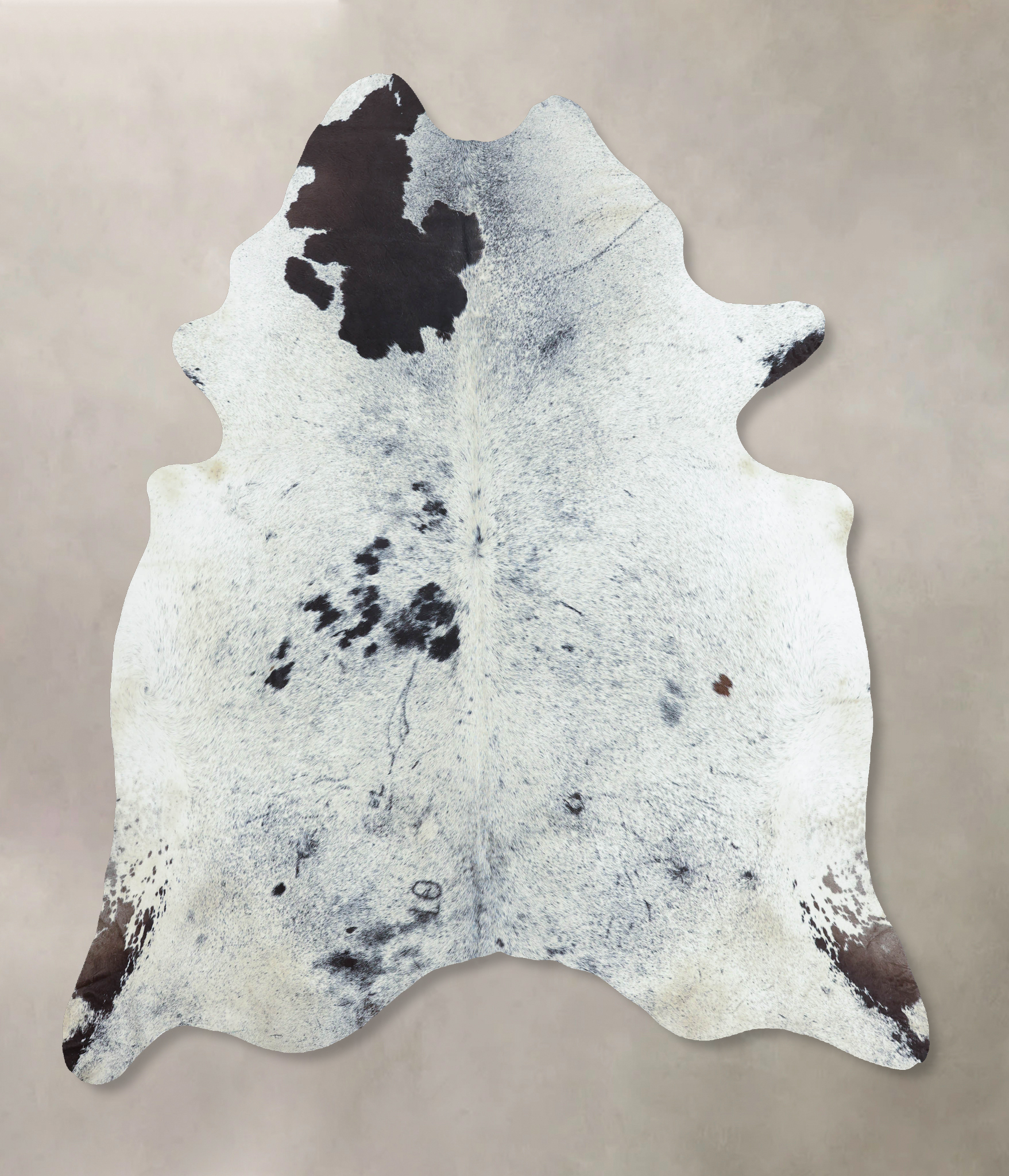 Salt and Pepper Black Cowhide Rug #B9602