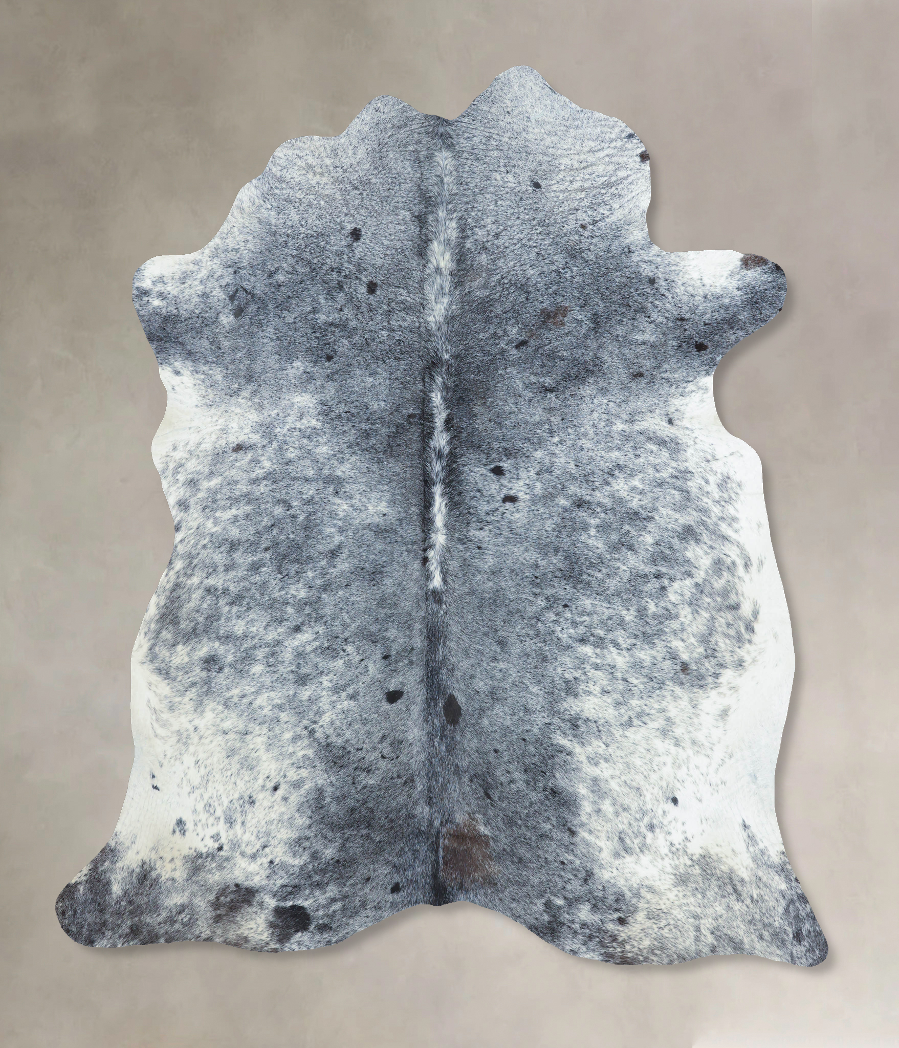 Salt and Pepper Black Cowhide Rug #B9605