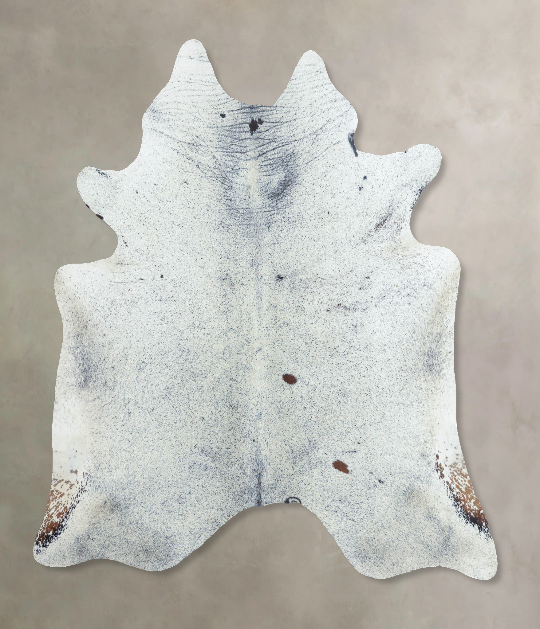 Salt and Pepper Black Cowhide Rug #B9612