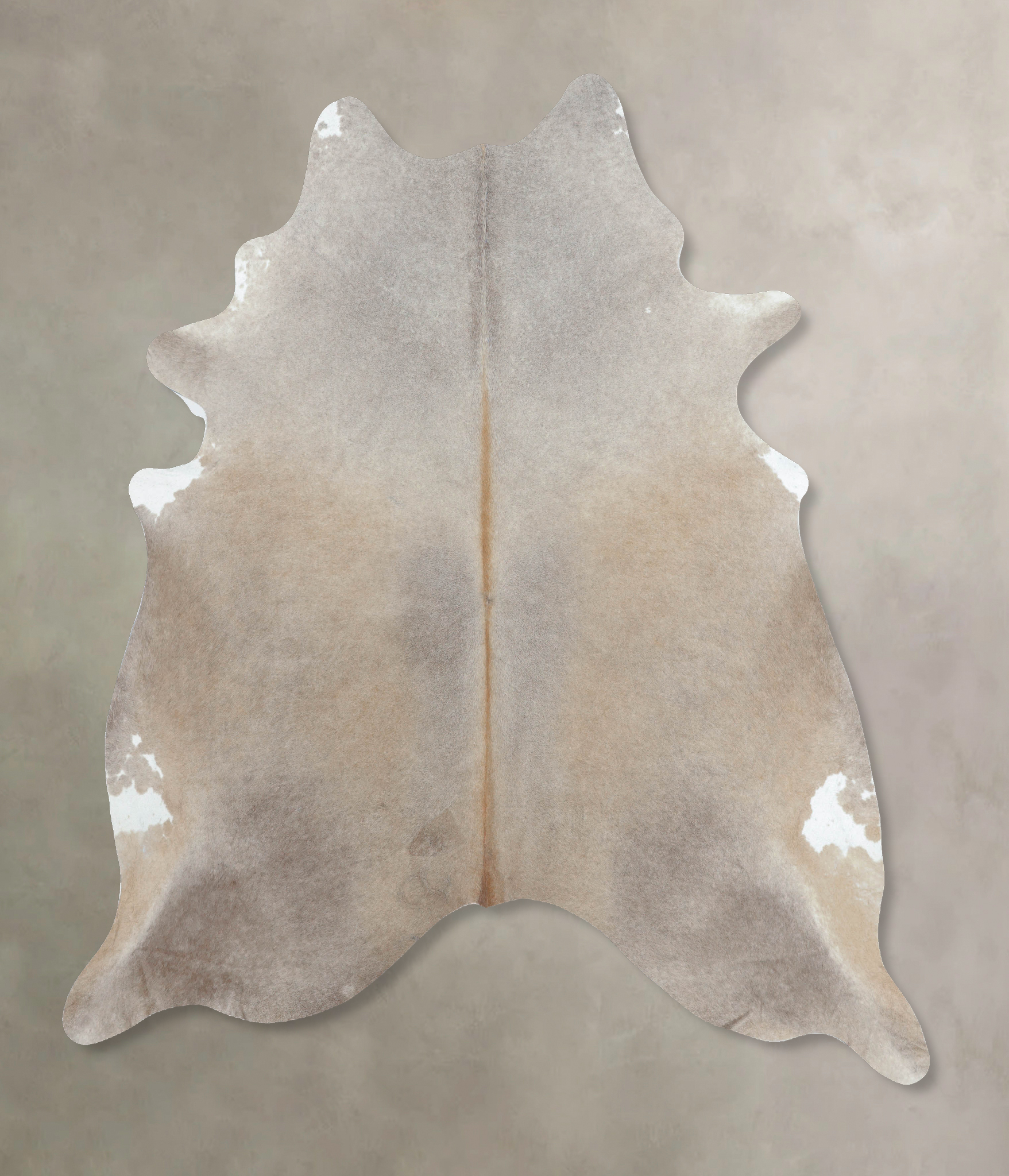 Grey with Beige Cowhide Rug #B9637