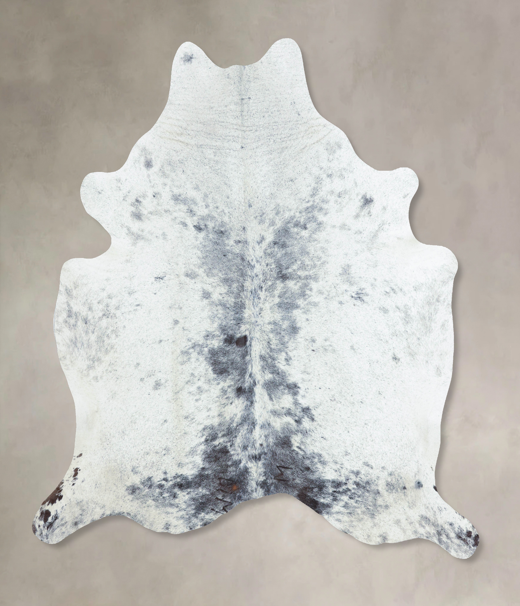 Salt and Pepper Black Cowhide Rug #B9655