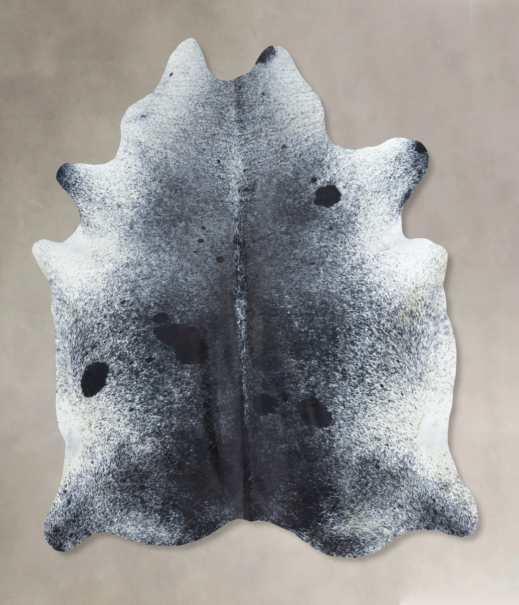 Salt and Pepper Black Cowhide Rug #B9656