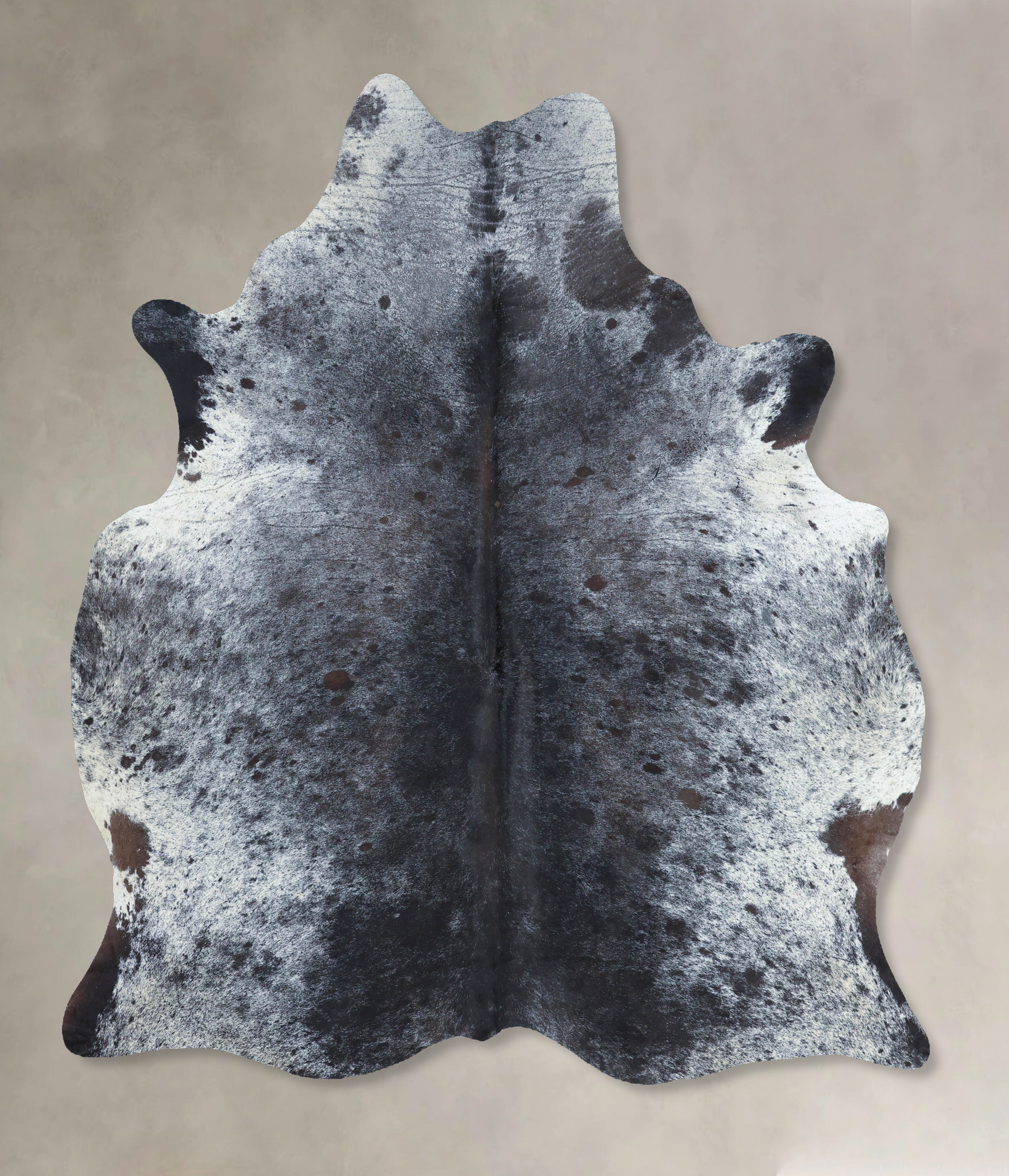 Salt and Pepper Black Cowhide Rug #B9657