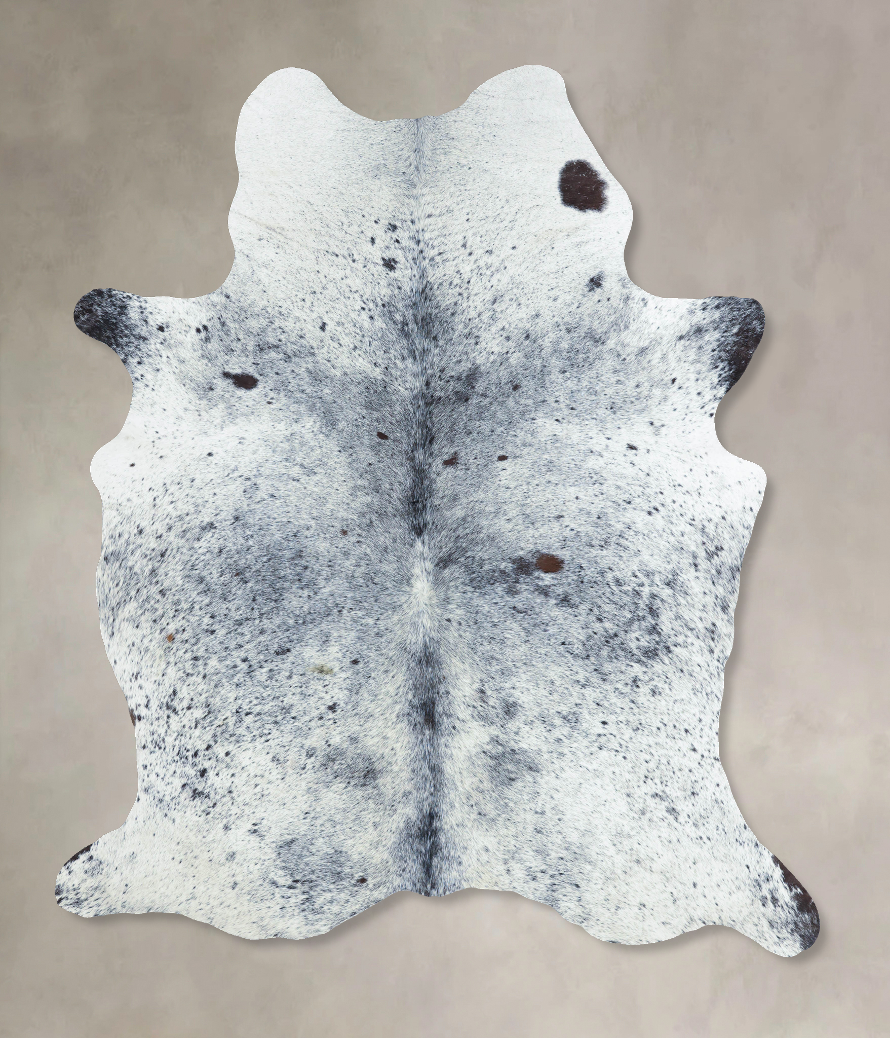 Salt and Pepper Black Cowhide Rug #B9658