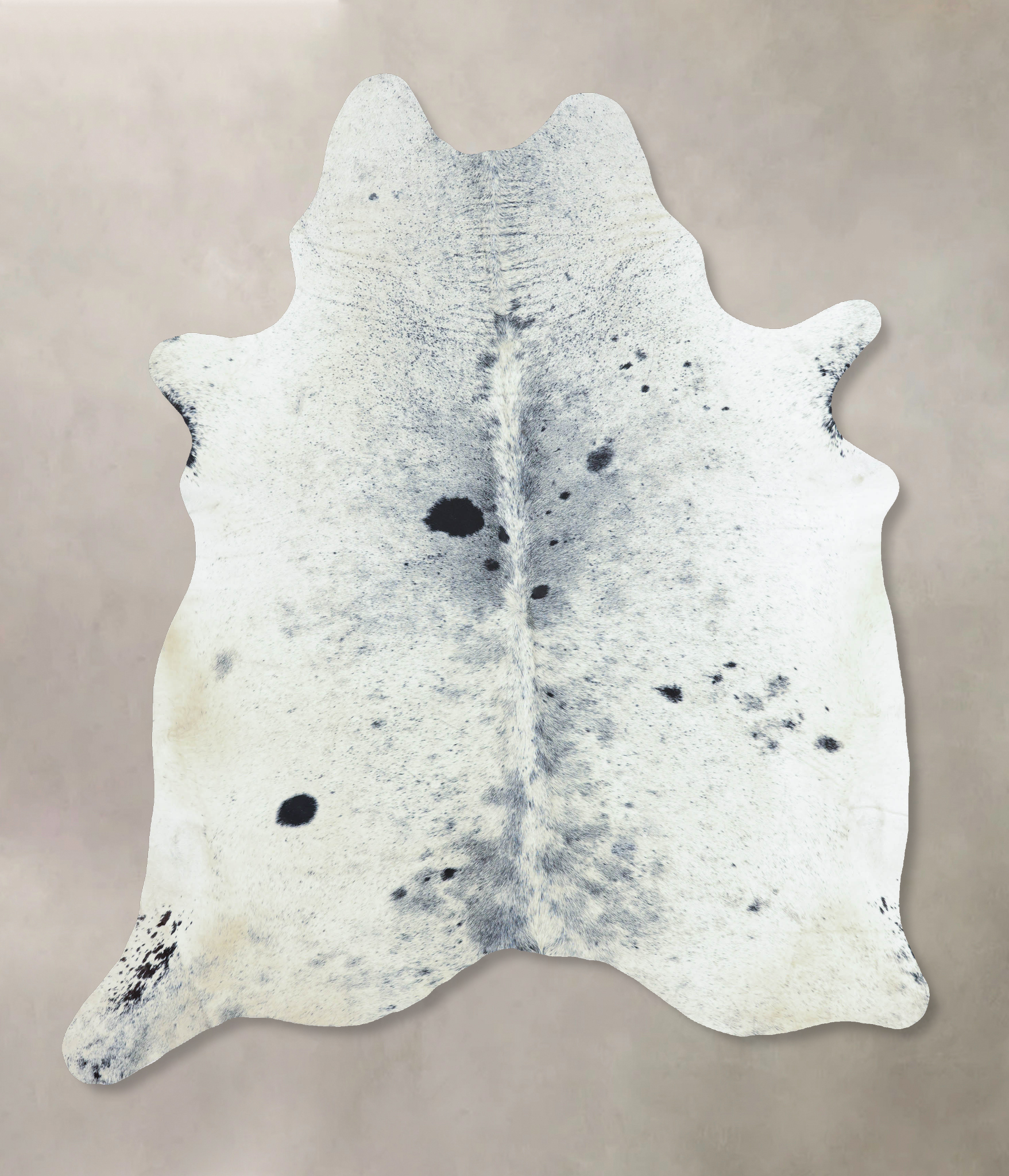 Salt and Pepper Black Cowhide Rug #B9659