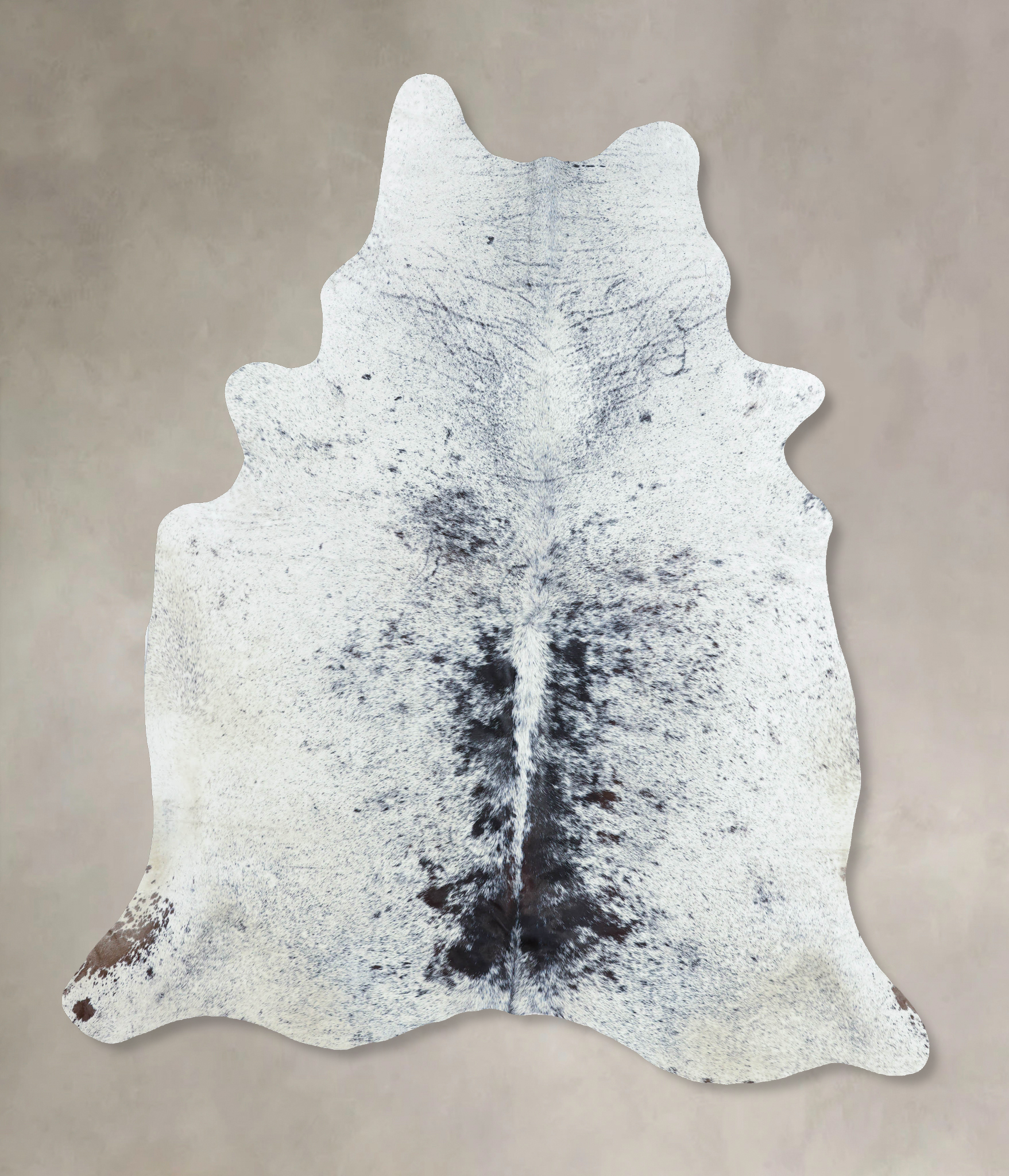 Salt and Pepper Black Cowhide Rug #B9671