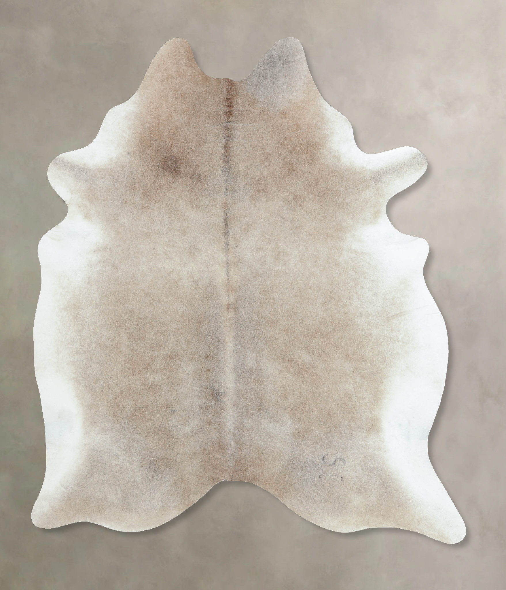 Grey with Beige Cowhide Rug #B9699