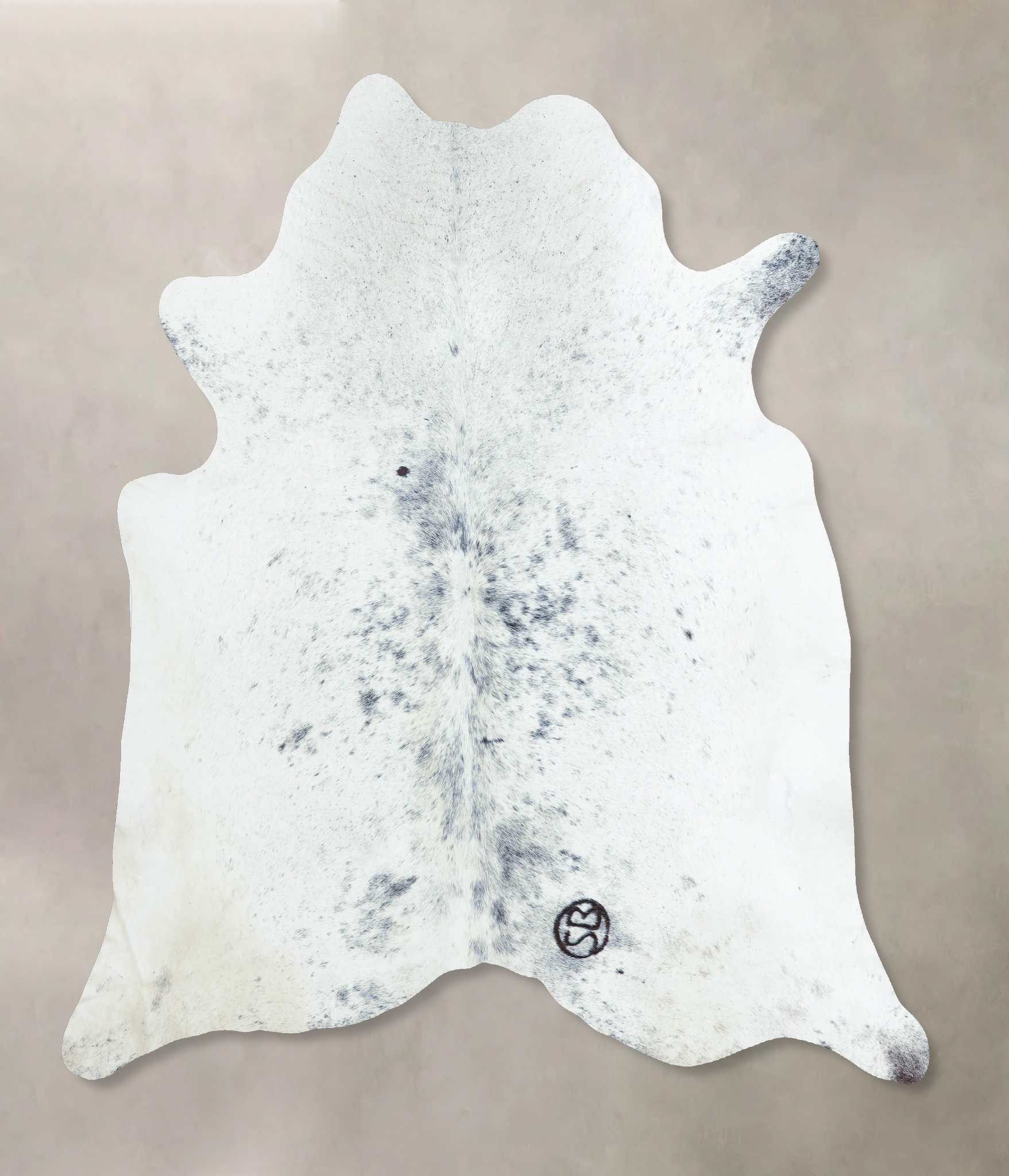 Salt and Pepper Black Cowhide Rug #B9711