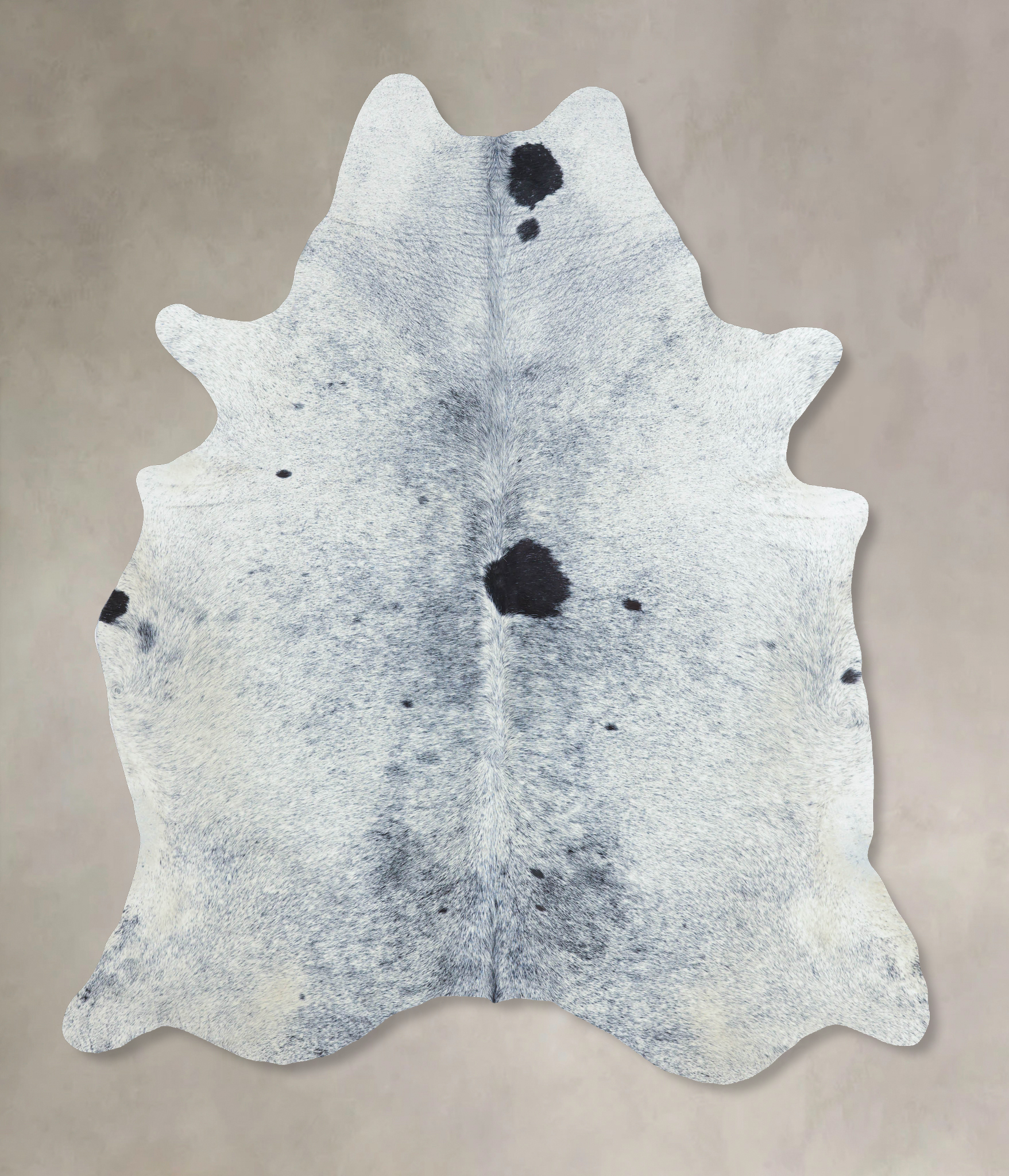 Salt and Pepper Black Cowhide Rug #B9712