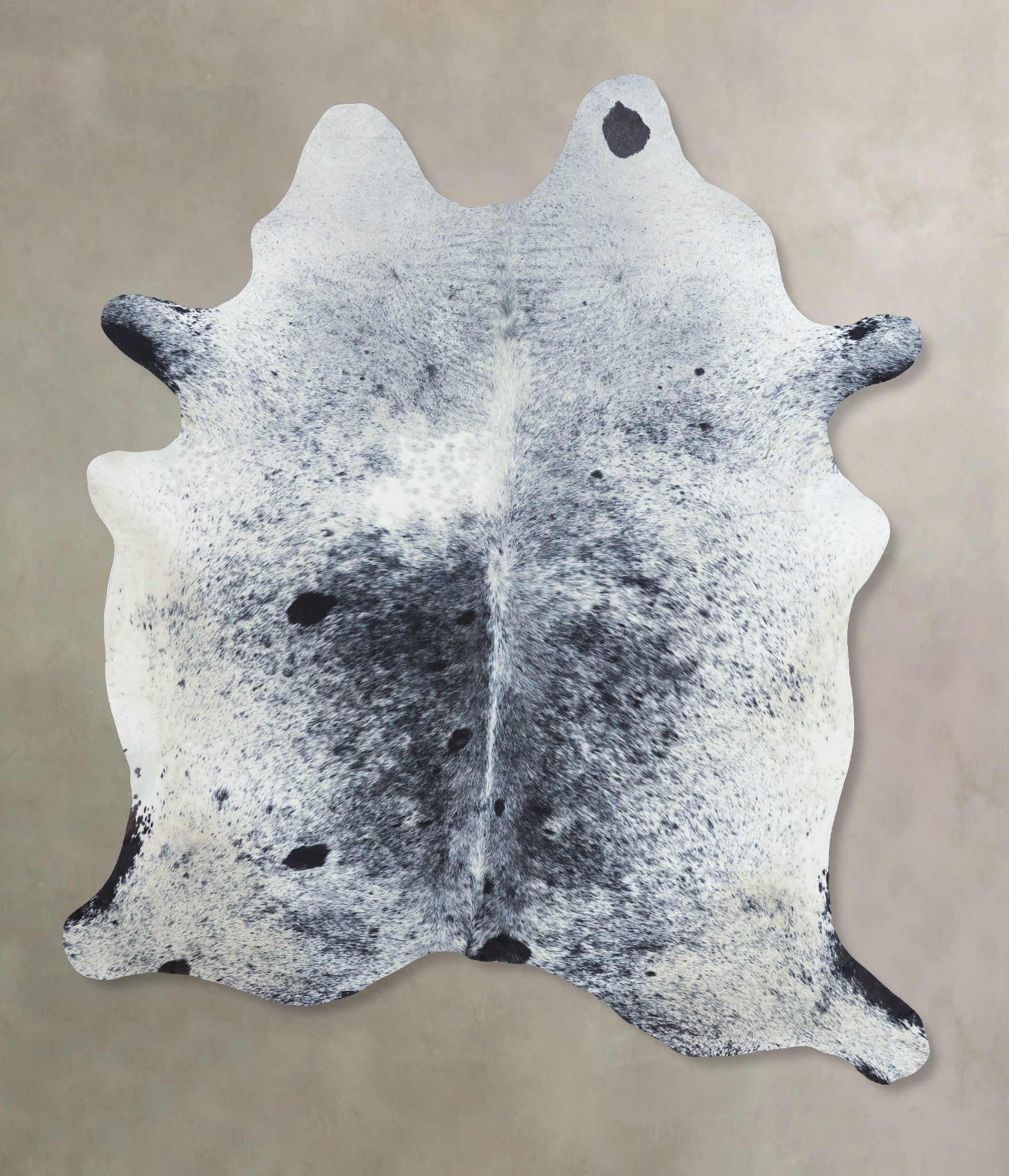 Salt and Pepper Black Cowhide Rug #B9716