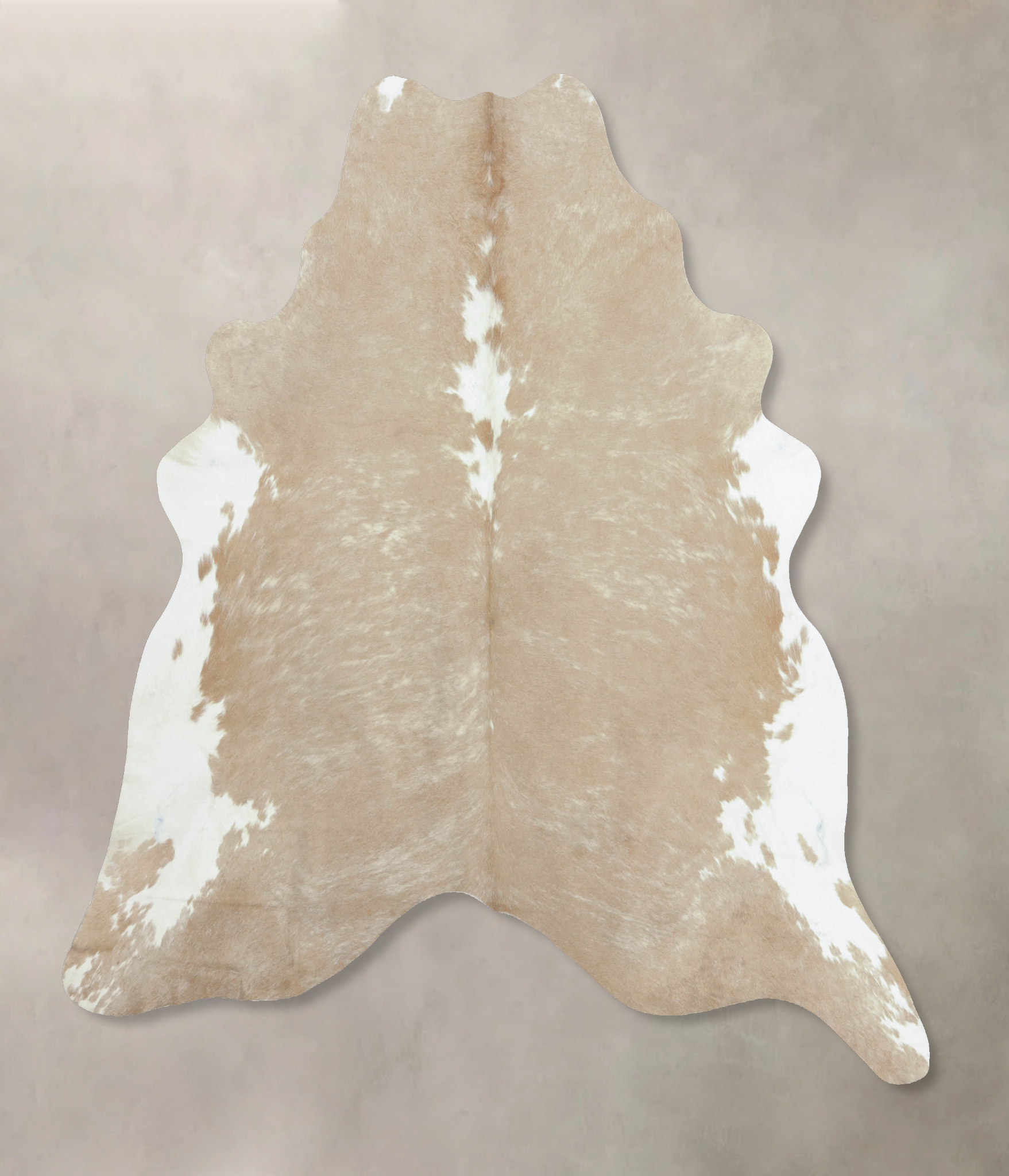 Beige and White Cowhide Rug #B9756