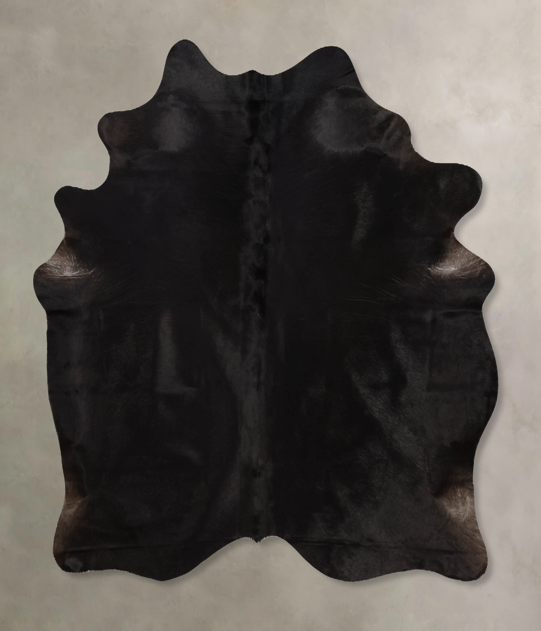 Solid Black Cowhide Rug #B9853