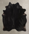 Solid Black X-Large Brazilian Cowhide Rug 7'0