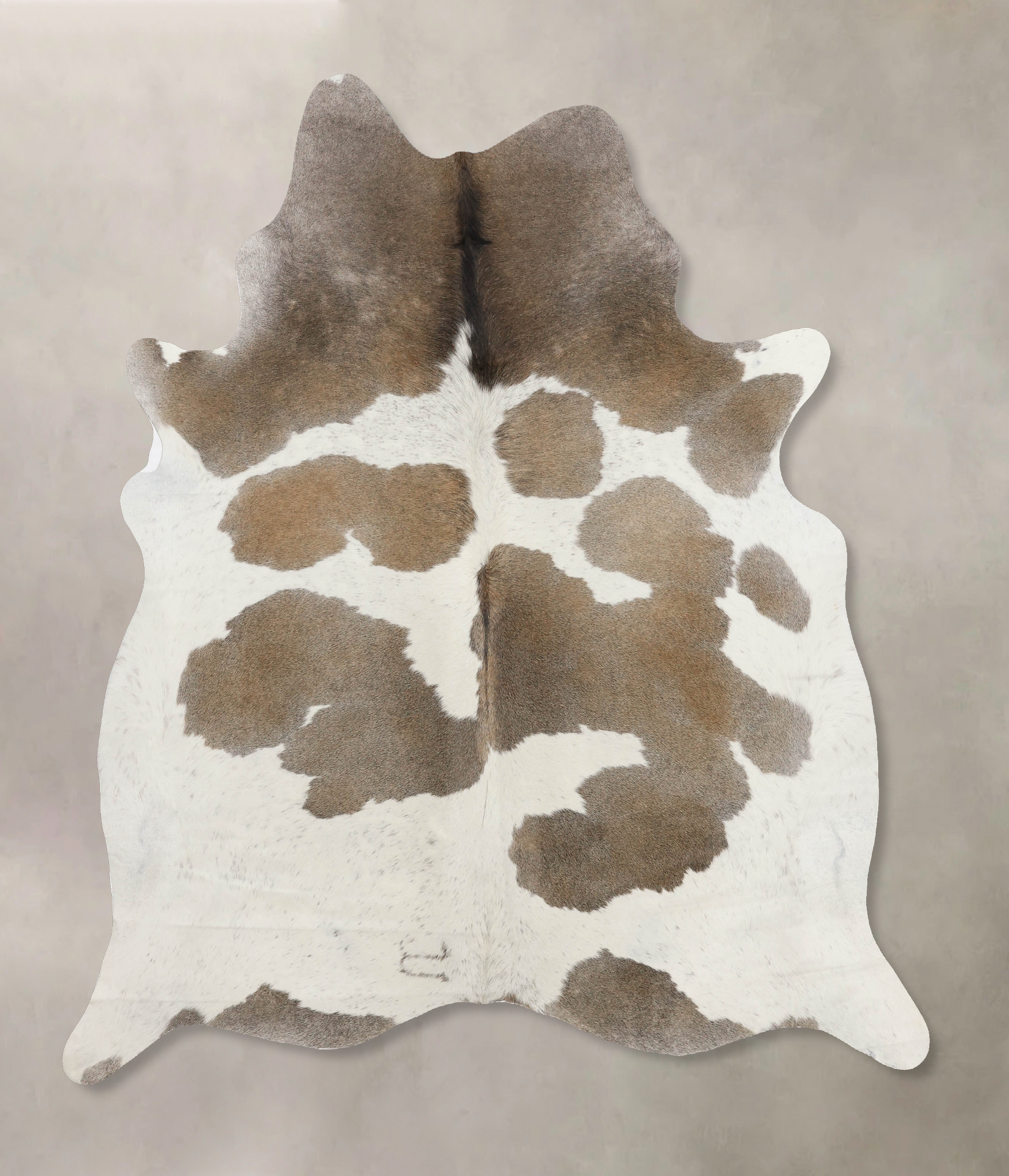 Grey with Beige Cowhide Rug #B9855