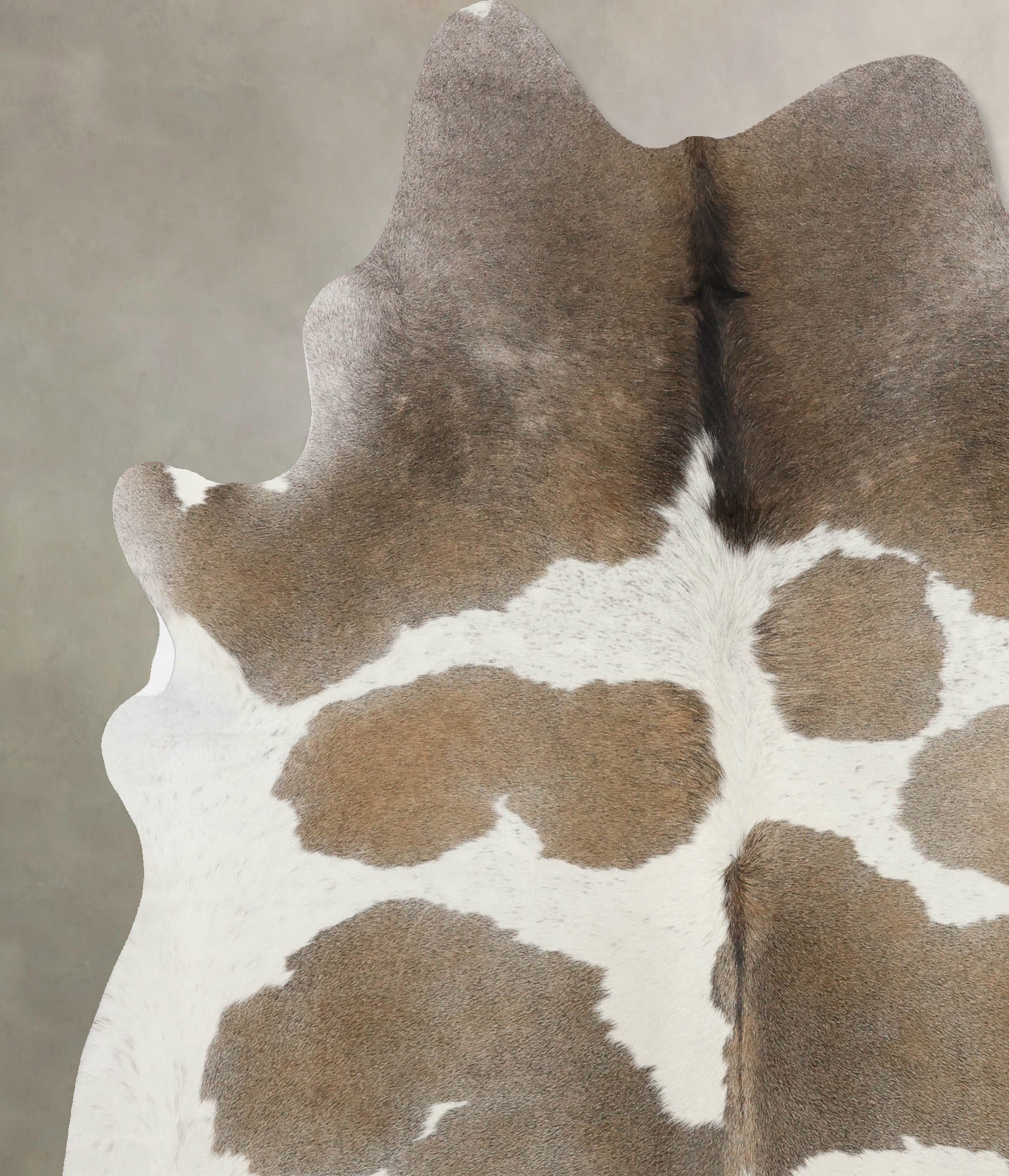 Grey with Beige Cowhide Rug #B9855