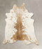 Beige and White XX-Large Brazilian Cowhide Rug 8'11