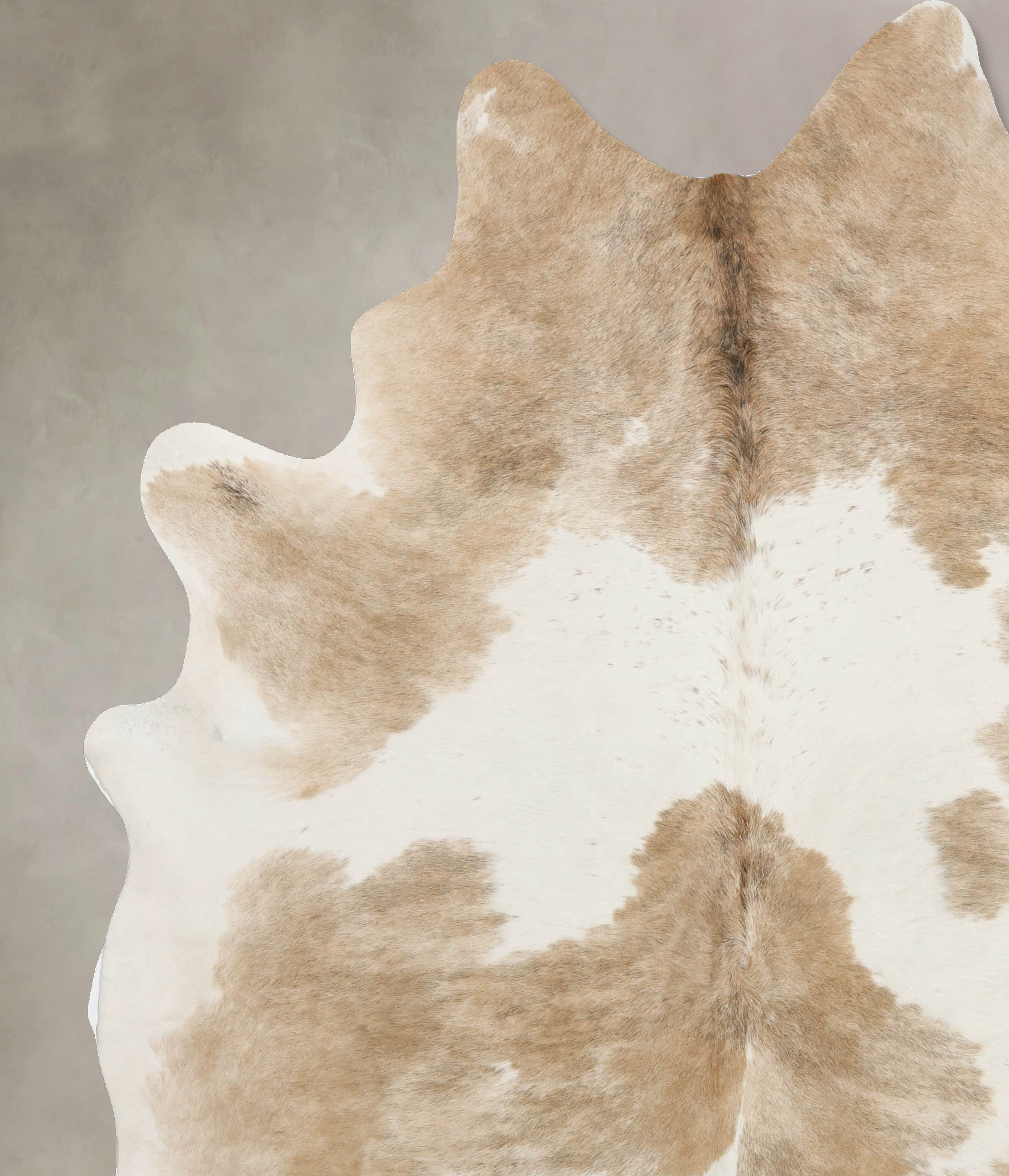 Beige and White Cowhide Rug #B9871