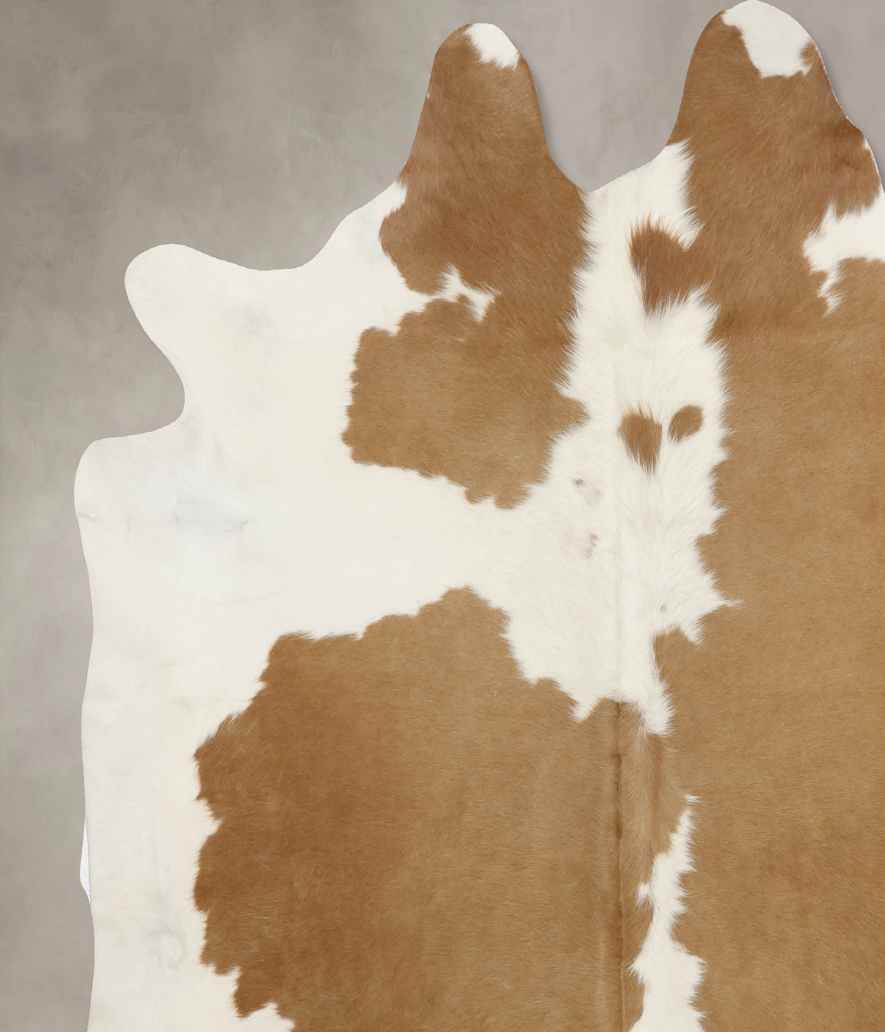 Beige and White Cowhide Rug #B9872