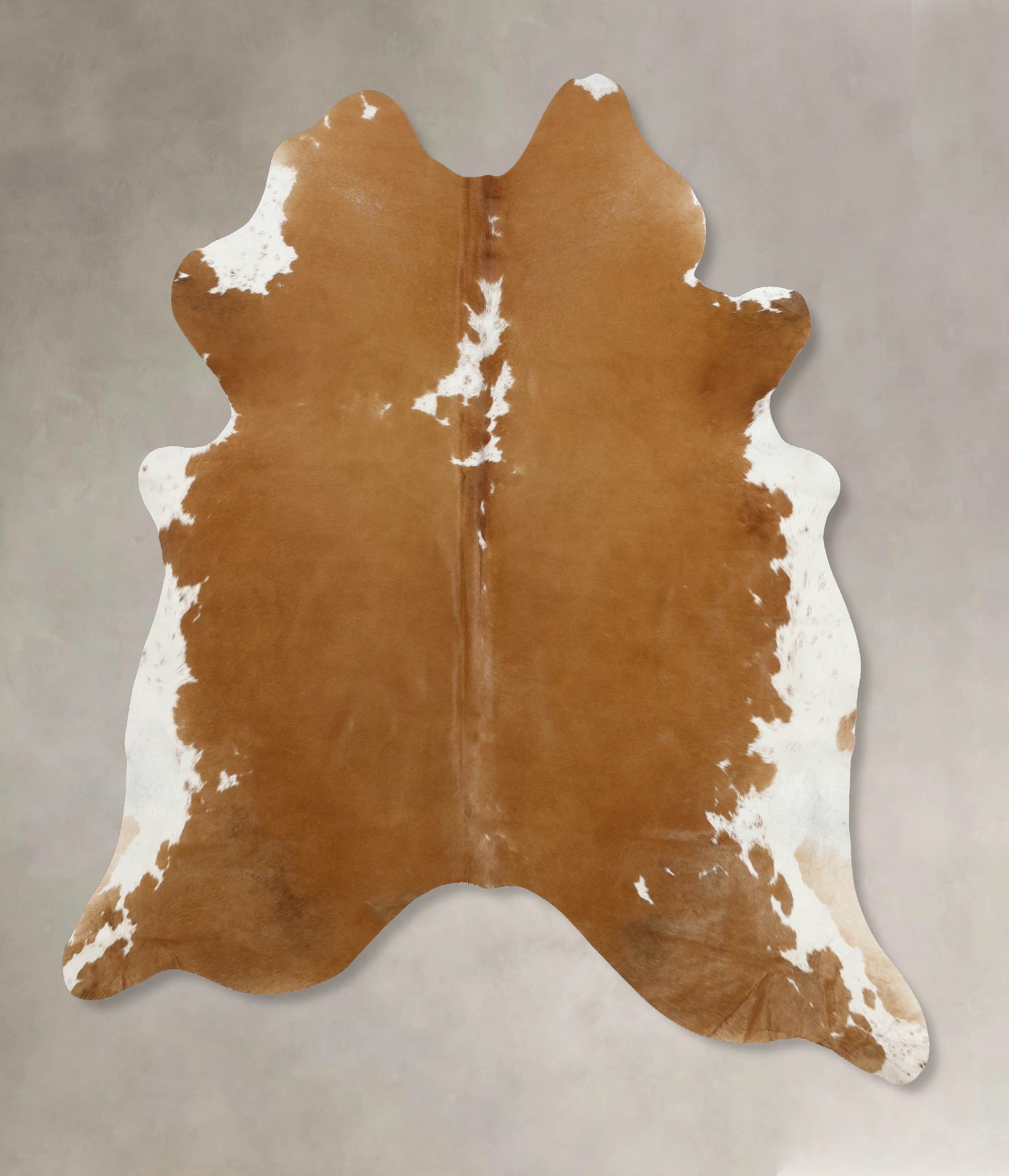 Brown and White Regular Cowhide Rug #B9877