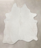 Solid White X-Large Brazilian Cowhide Rug 7'8