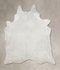 Solid White XX-Large Brazilian Cowhide Rug 9'0