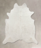 Solid White XX-Large Brazilian Cowhide Rug 8'2