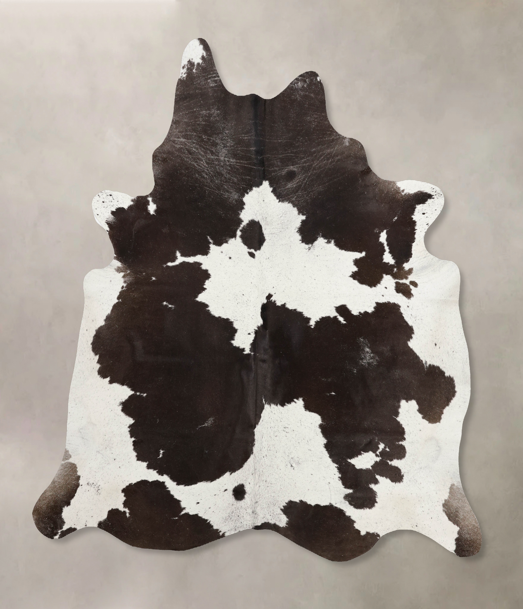 Chocolate and White Cowhide Rug #B9925