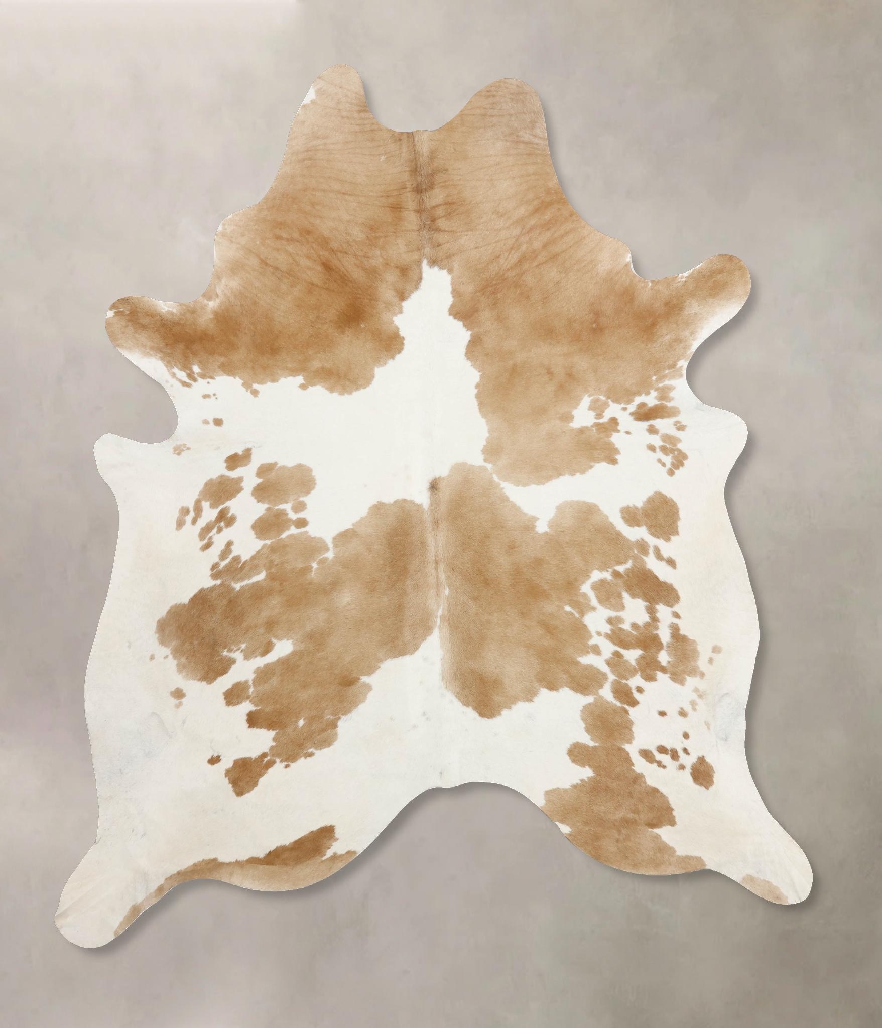 Beige and White Cowhide Rug #B9992