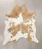 Beige and White XX-Large Brazilian Cowhide Rug 8'8