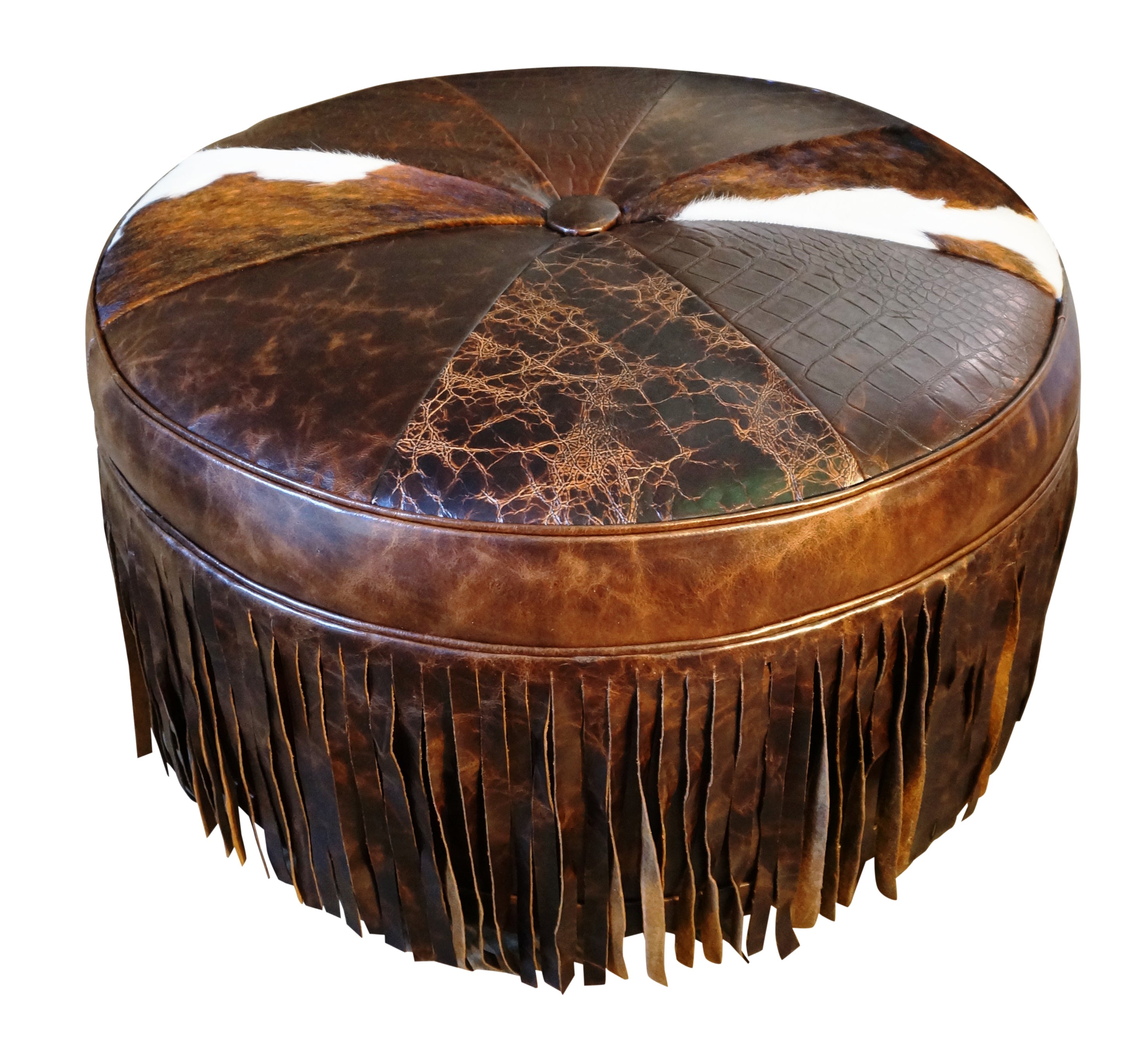 Cowboy Up Ottoman - 42" Round