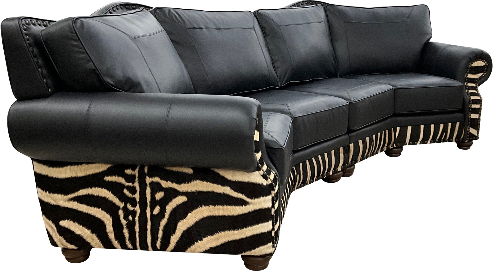 Zebra Night Curved Sectional