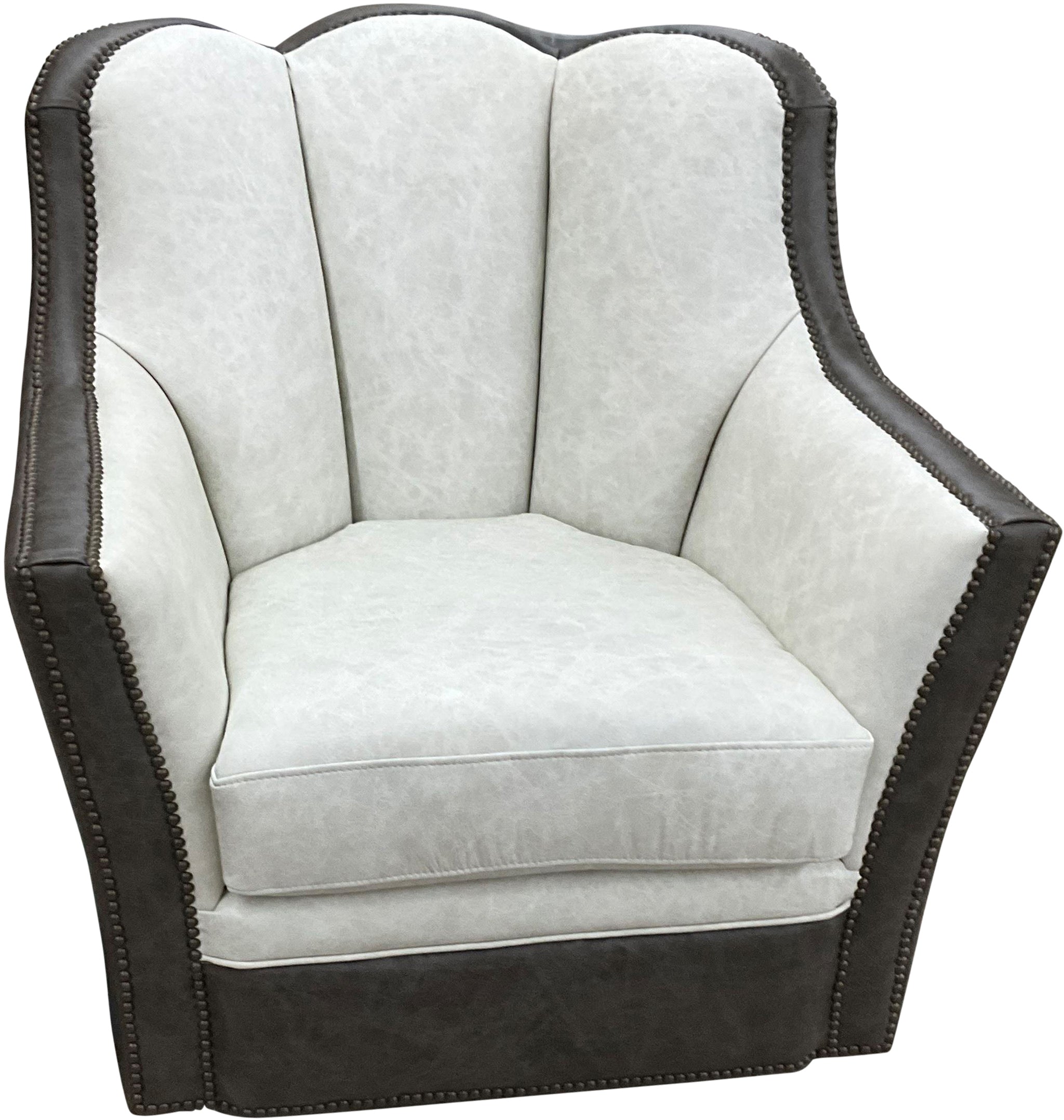 Silver Range Contemporary Western Channelback Swivel Glider