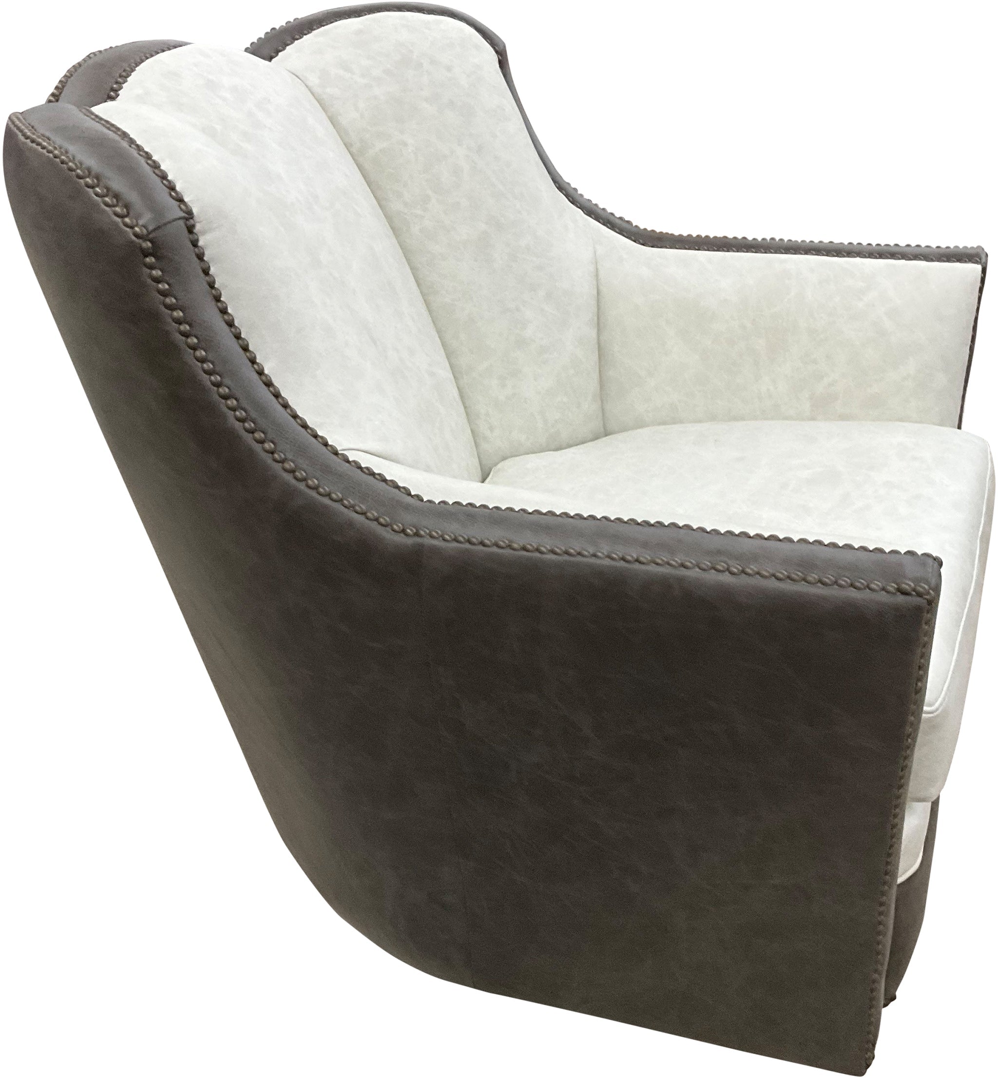 Silver Range Contemporary Western Channelback Swivel Glider