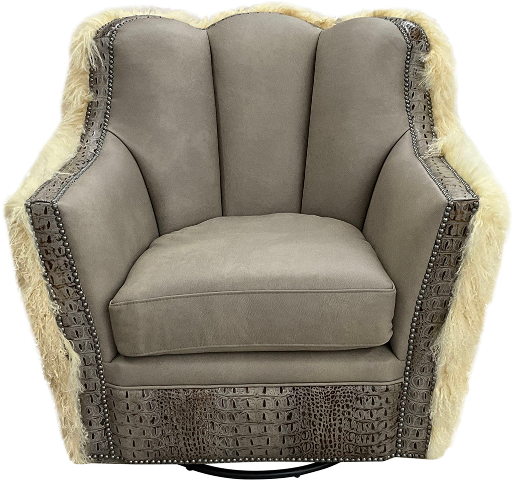 Monroe Channelback Swivel Glider