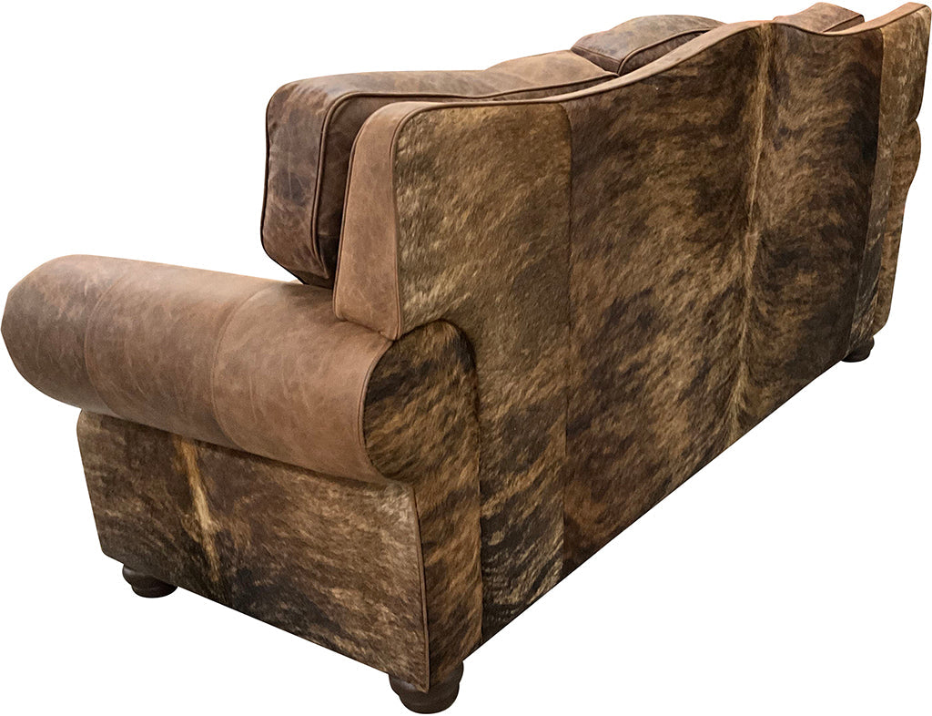 Hacienda Straight Back Western Cowhide Sofa