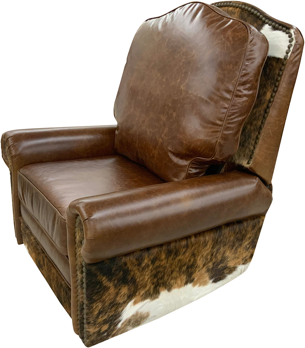 Vaquero King Cowhide Swivel Glider Recliner