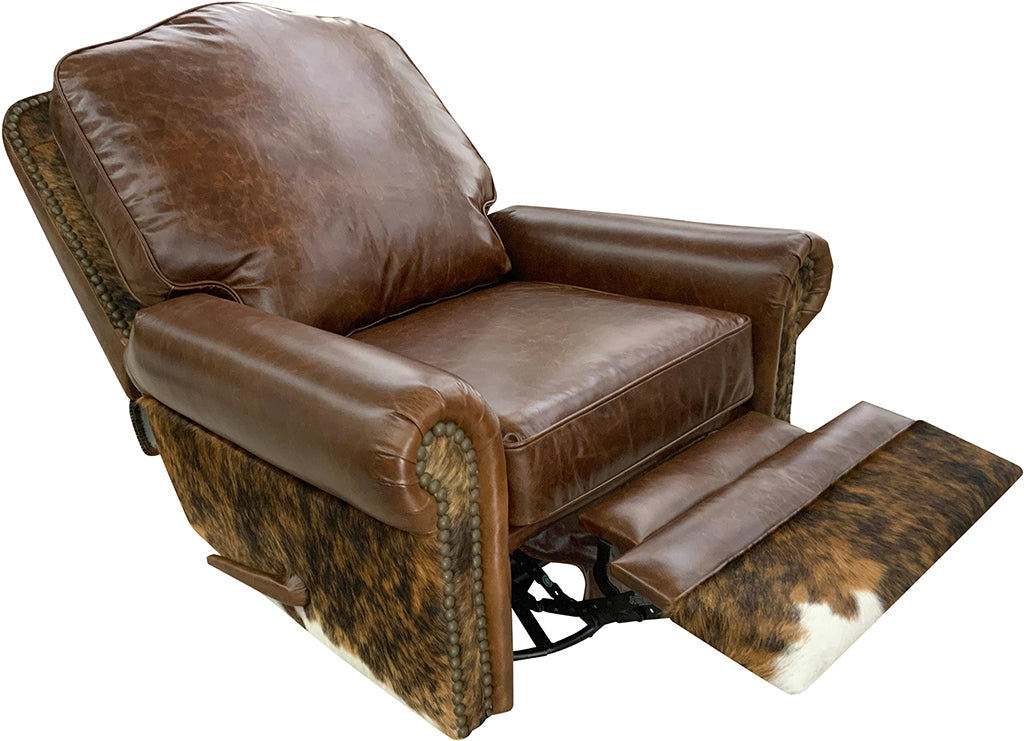 Vaquero King Cowhide Swivel Glider Recliner